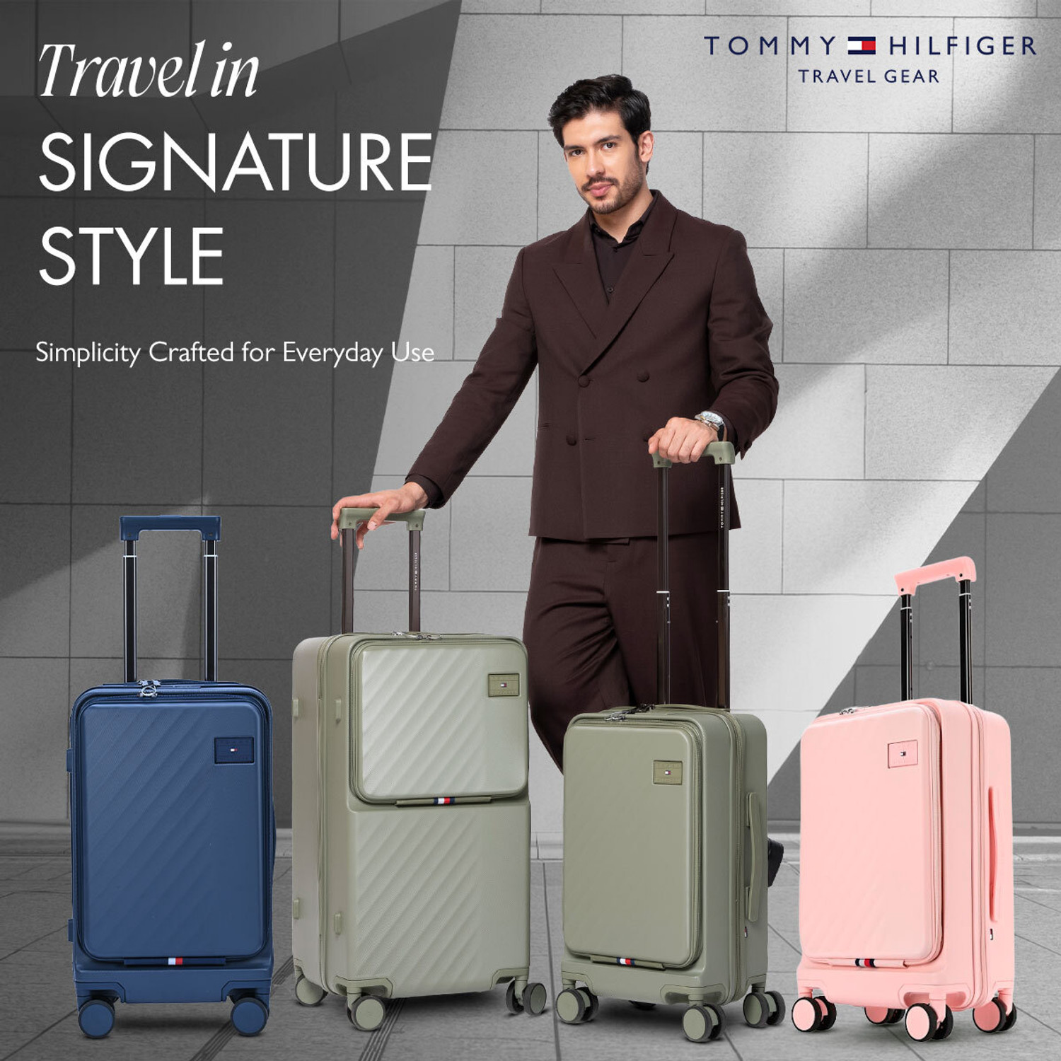 Image of TOMMY HILFIGER Duke Cabin Suitcase 8 Wheels - 22 inch
