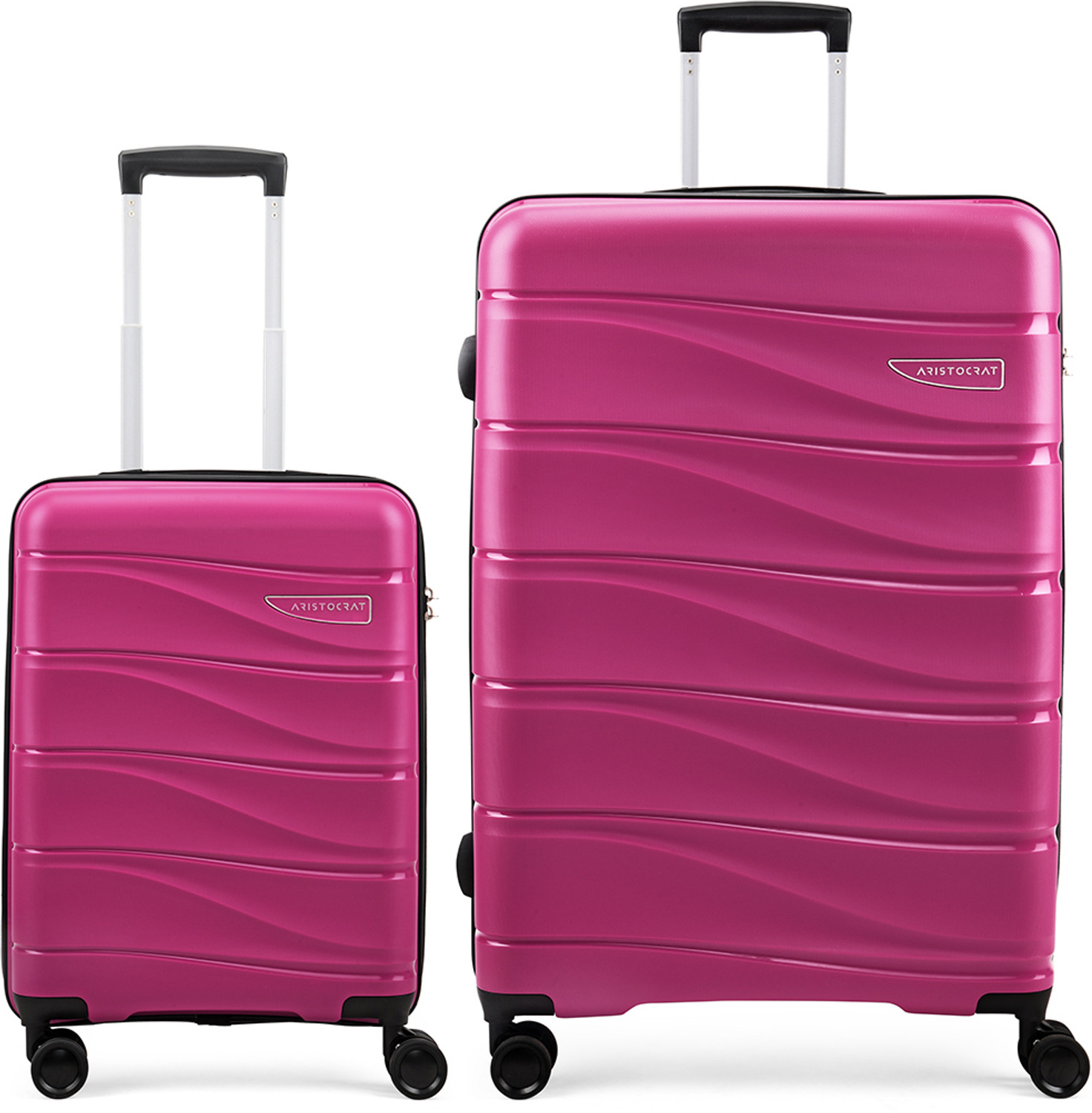 Image of ARISTOCRAT Olympus Set of 2 (Small 55cm | Large 77cm) - Trolley Bag Cabin & Check-in Set 8 Wheels - 30 Inch
