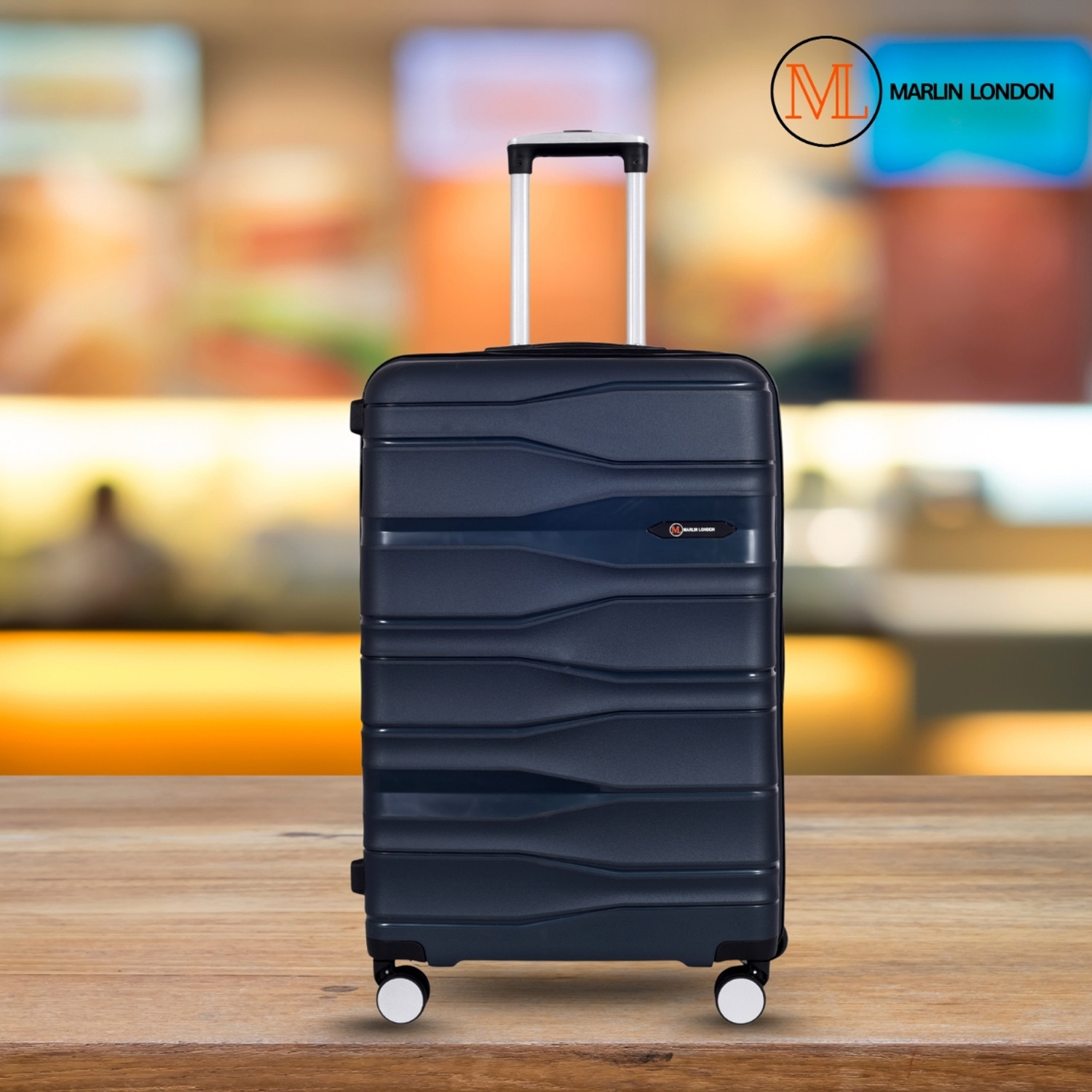 Image of Marlin London UDAAN Light-Weight & Durable Polyproylene Hard Luggage Check-in Suitcase 8 Wheels - 24 inch