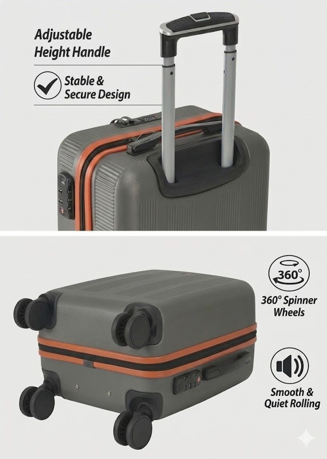 Image of WROGN LAPTOP BAG OVERNIGHTER Cabin Suitcase 8 Wheels - 20 inch