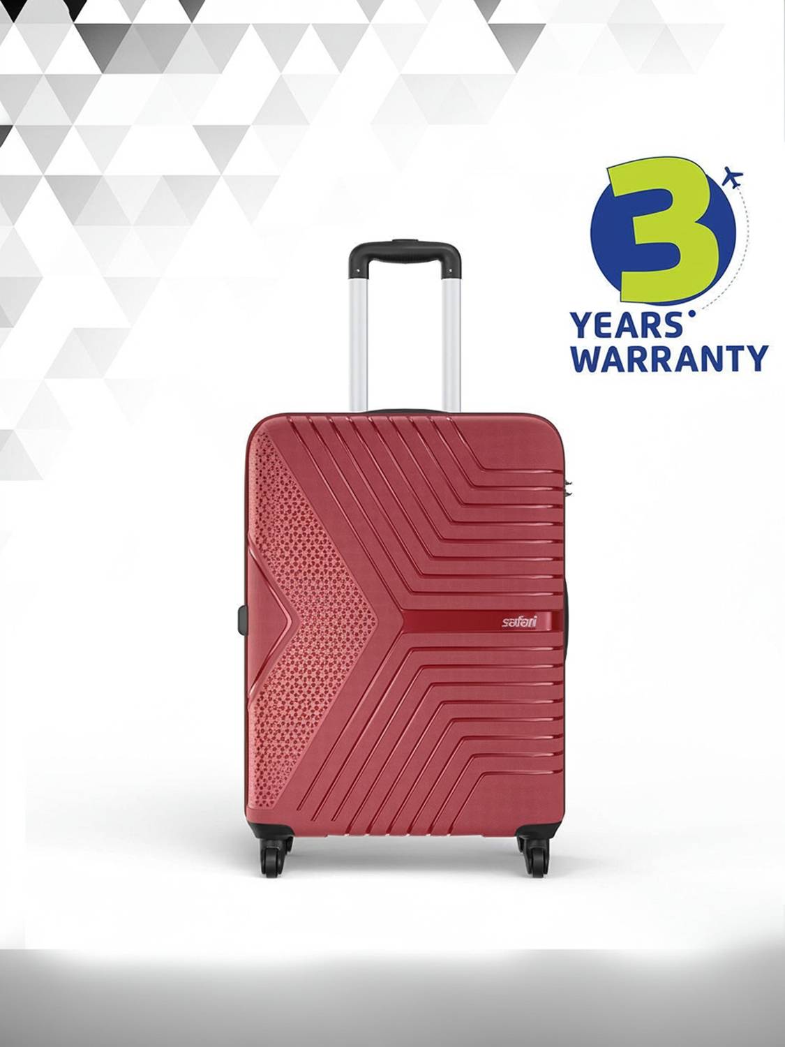 SAFARI ZENO 66 Check-in Suitcase 4 Wheels - 26 inch MAROON - Price