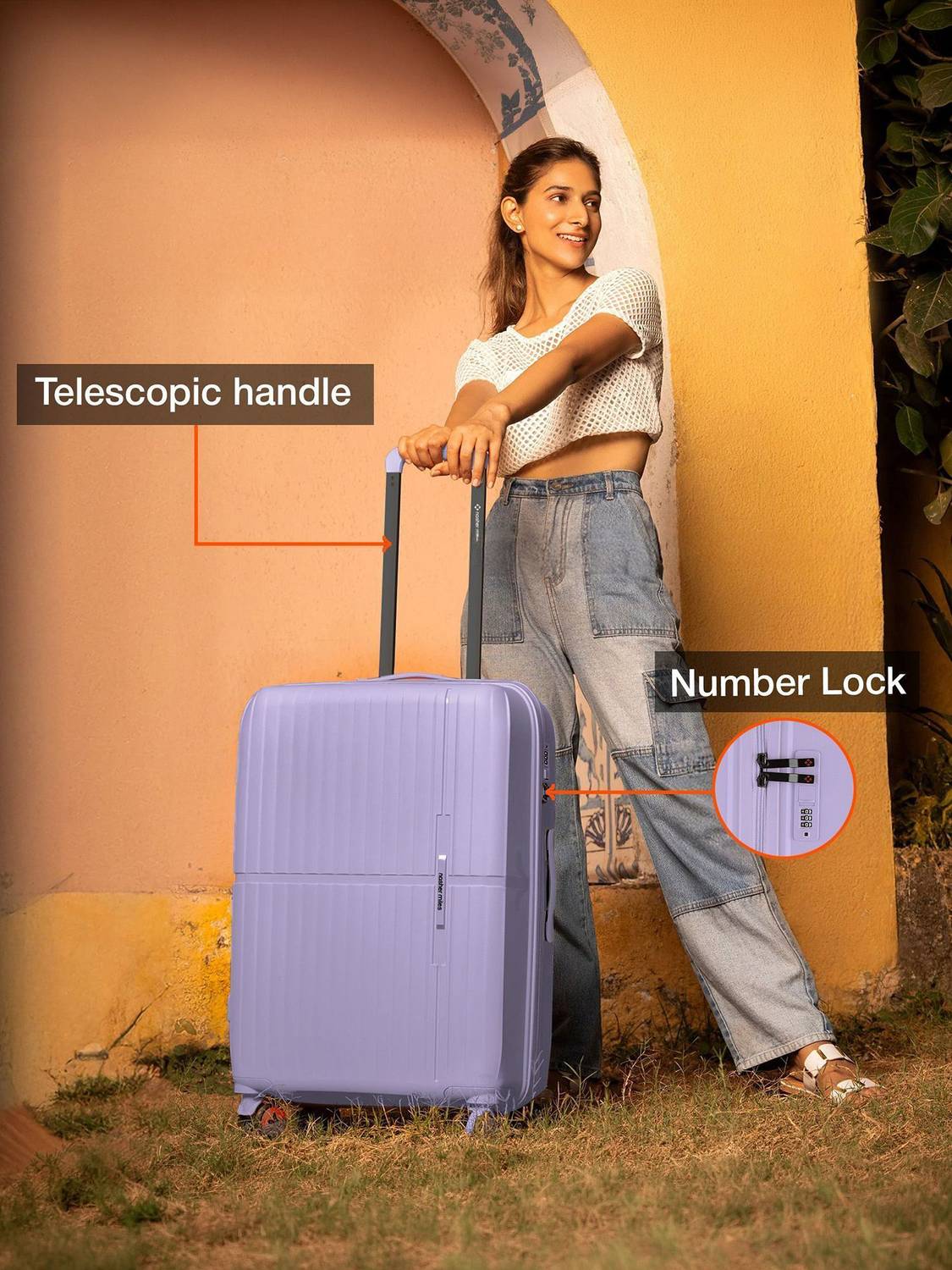 NASHER Springfield 75cm Purple Trolley Bag - Image 3