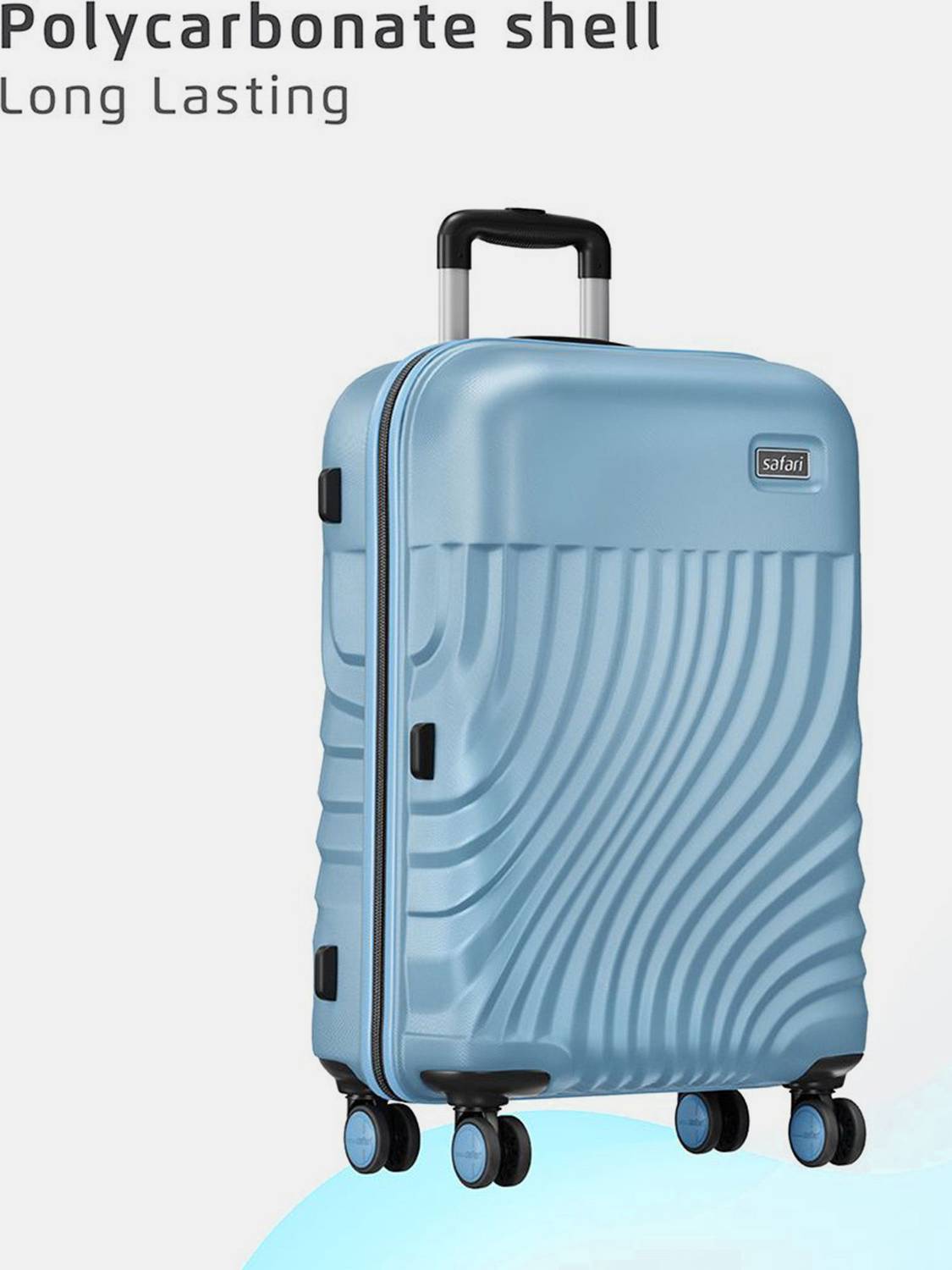 SAFARI KEPLAR 75 Blue 75 cm 8-Wheel Suitcase - Image 4