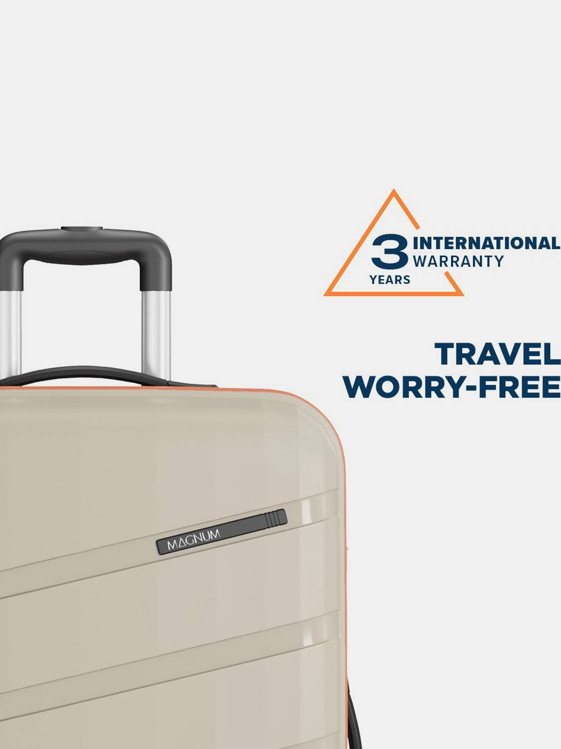 Magnum Safari Evolix 66 26 Inch Beige Suitcase 8 Wheels - Image 3