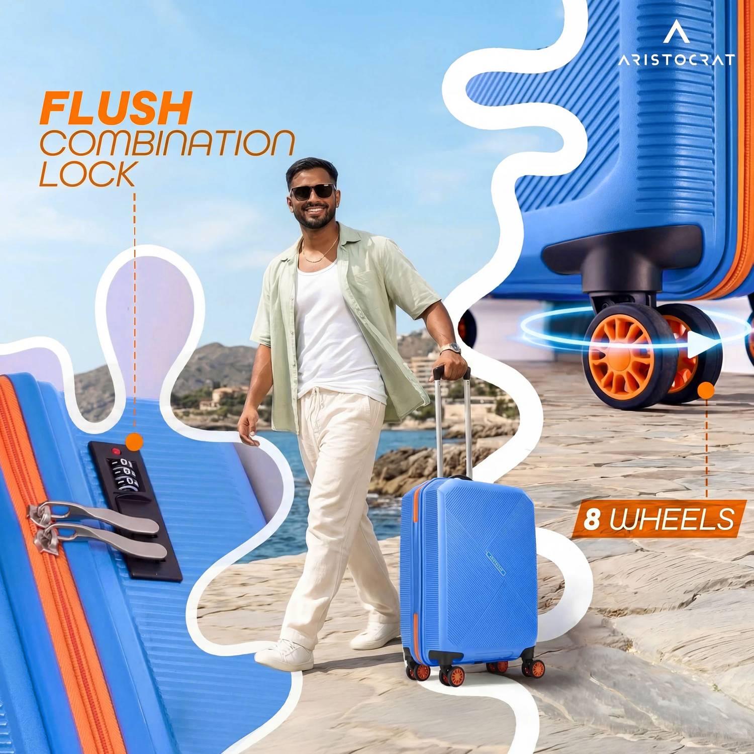 ARISTOCRAT Apex 22 Inch Polypropylene Luggage - Image 5