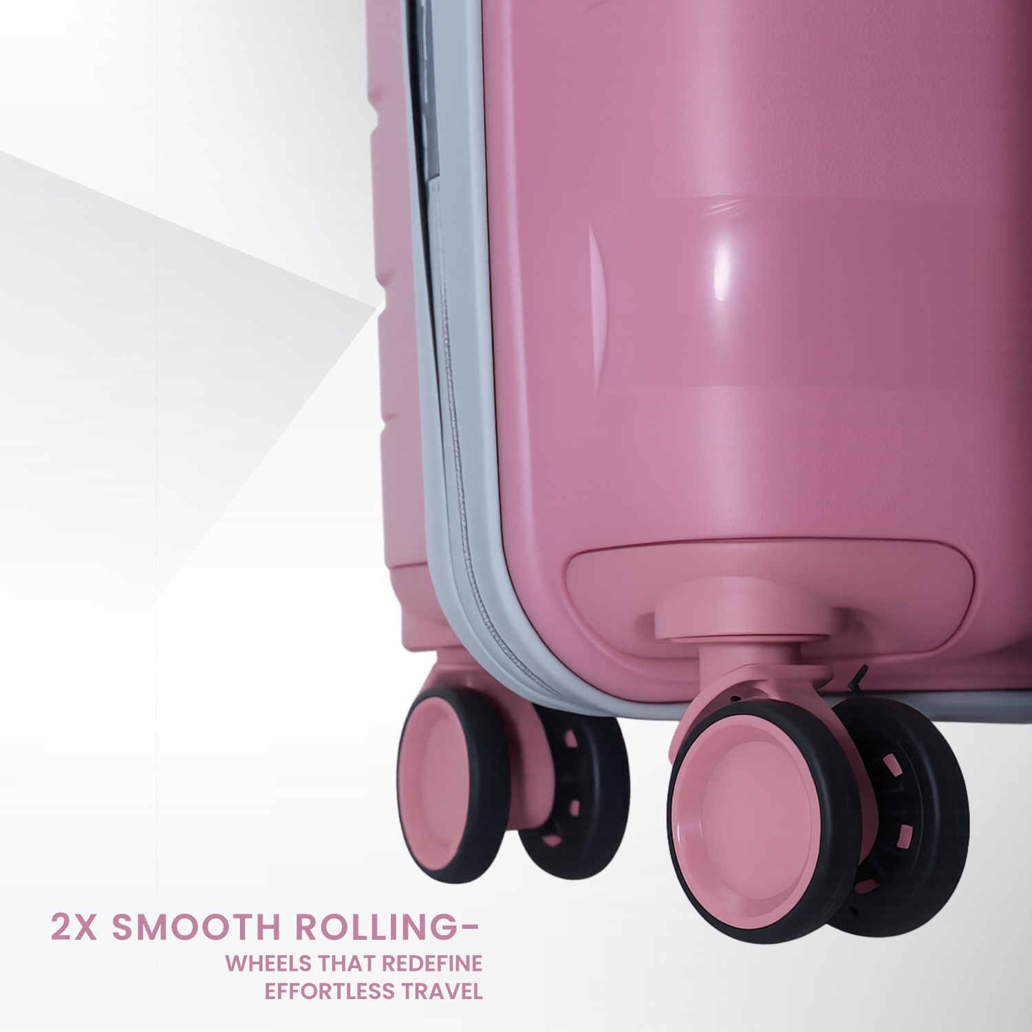 Image of baxon Pink-20IN Cabin Suitcase 8 Wheels - 20 inch