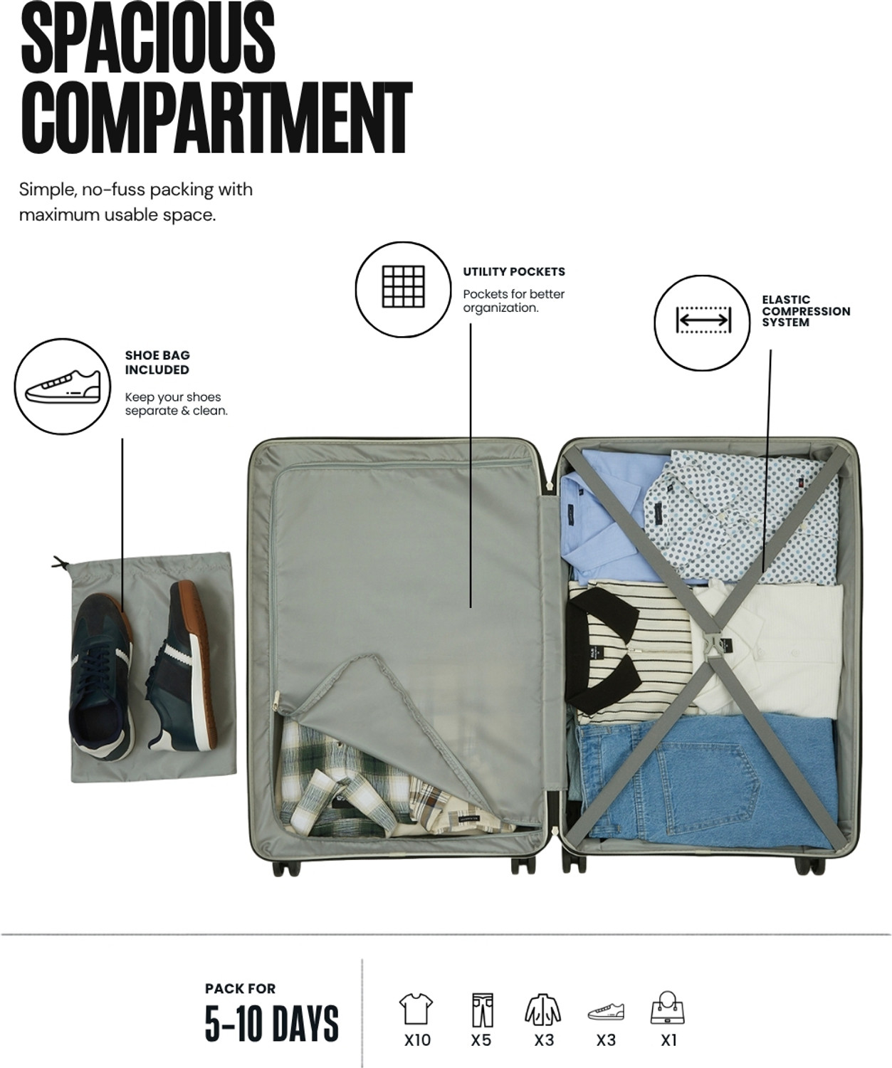 Image of Snitch Vector Check-in Suitcase 8 Wheels - 31 inch