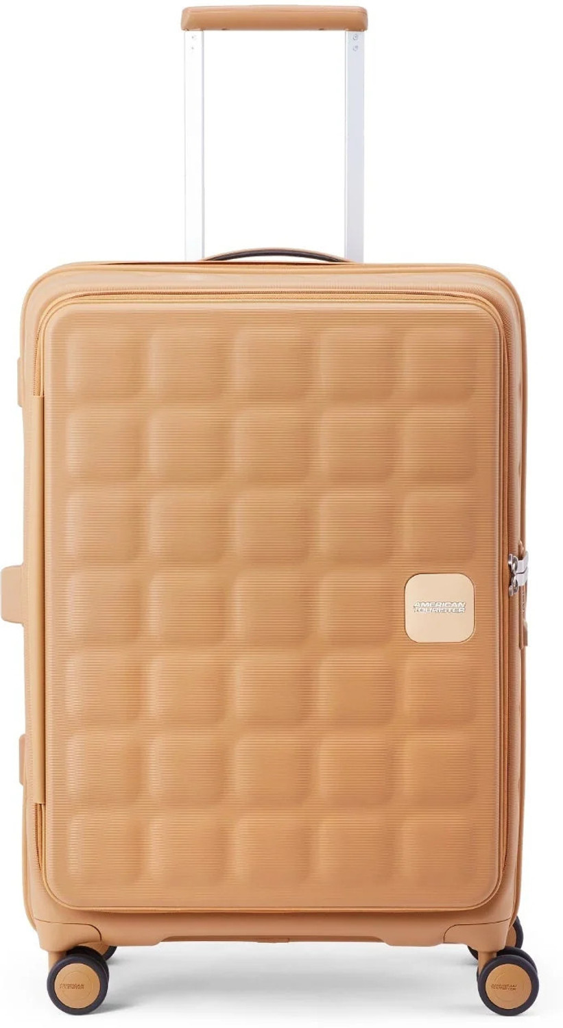 Image of AMERICAN TOURISTER Premium front open expandable Suitcase trolley bag with 8 Wheels, TSA lock Expandable Check-in Suitcase 8 Wheels - 27 inch