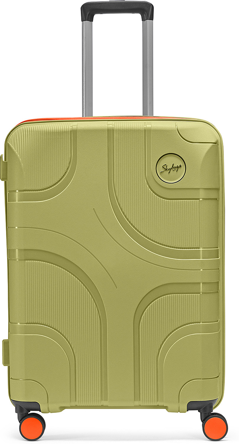 Image of SKYBAGS Cubism Check-in Trolley Bag | Medium Hard Luggage with Combination Lock Check-in Suitcase 8 Wheels - 26 Inch