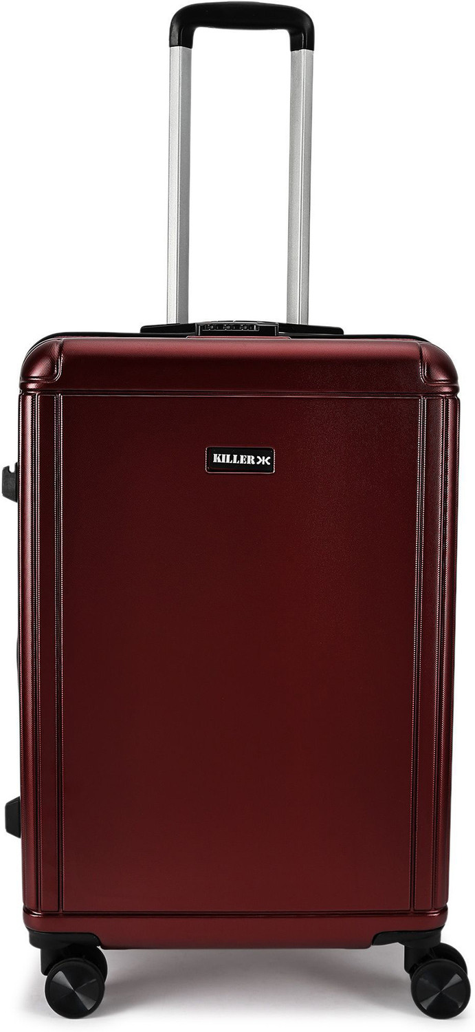 Image of KILLER Box-Light-Weight & Durable Polycarbonate Deep Red- Hard Luggage Check-in Suitcase 8 Wheels - 24 Inch