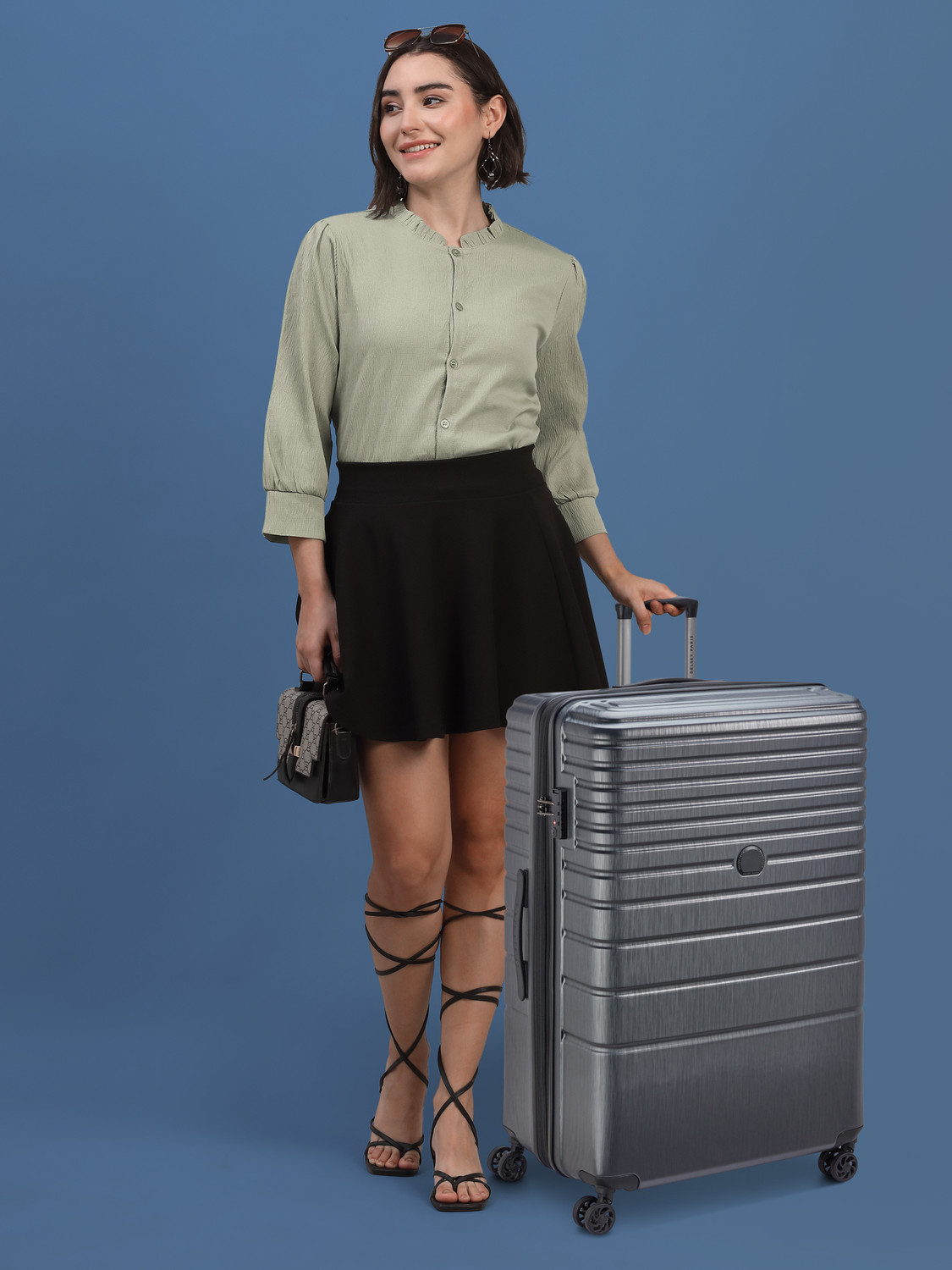 Image of DELSEY PARIS ALEXANDRA Expandable Check-in Suitcase 8 Wheels - 32 Inch