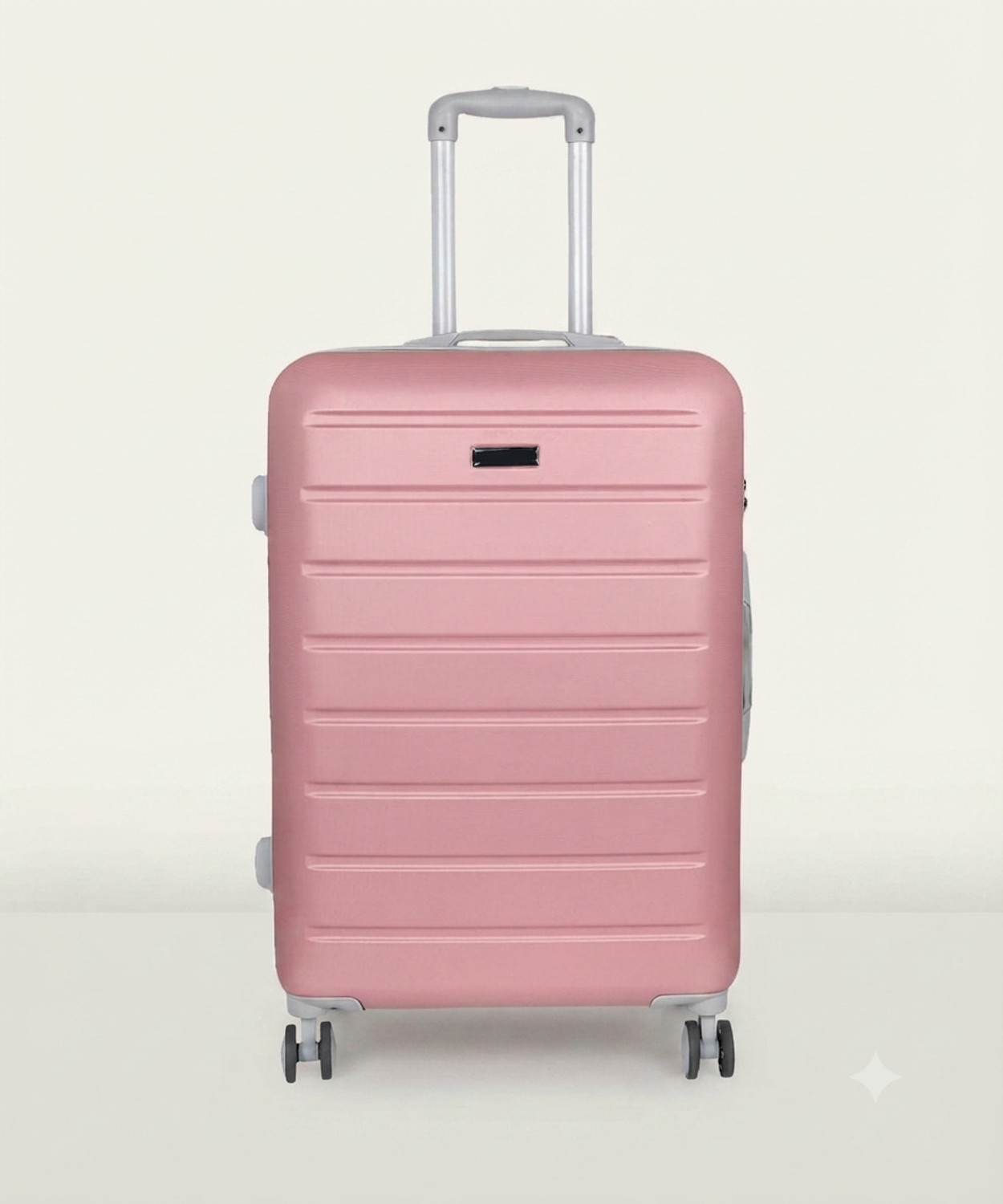 Image of Trillium Minimalist Hardside Luggage Cabin Trolley Bag in Pink Expandable Cabin Suitcase 8 Wheels - 20 inch