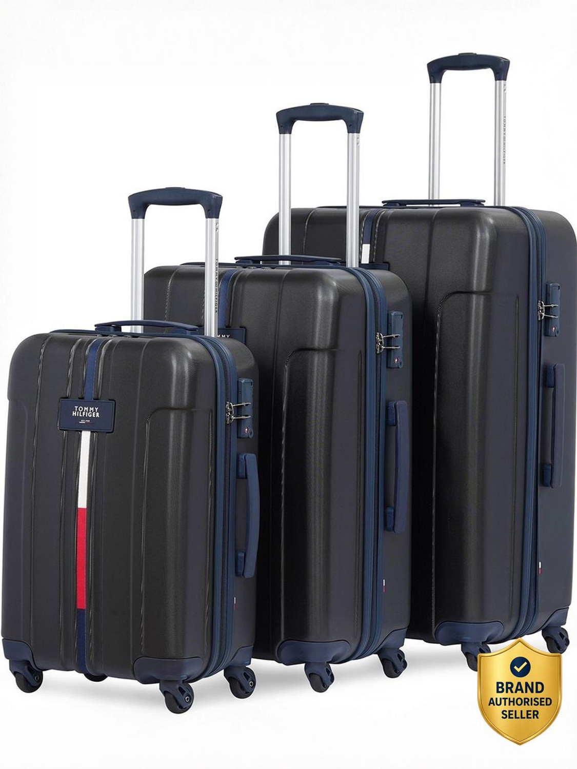 Image of TOMMY HILFIGER Hard Body Set of 3 Luggage 4 Wheels - Wyoming - Black