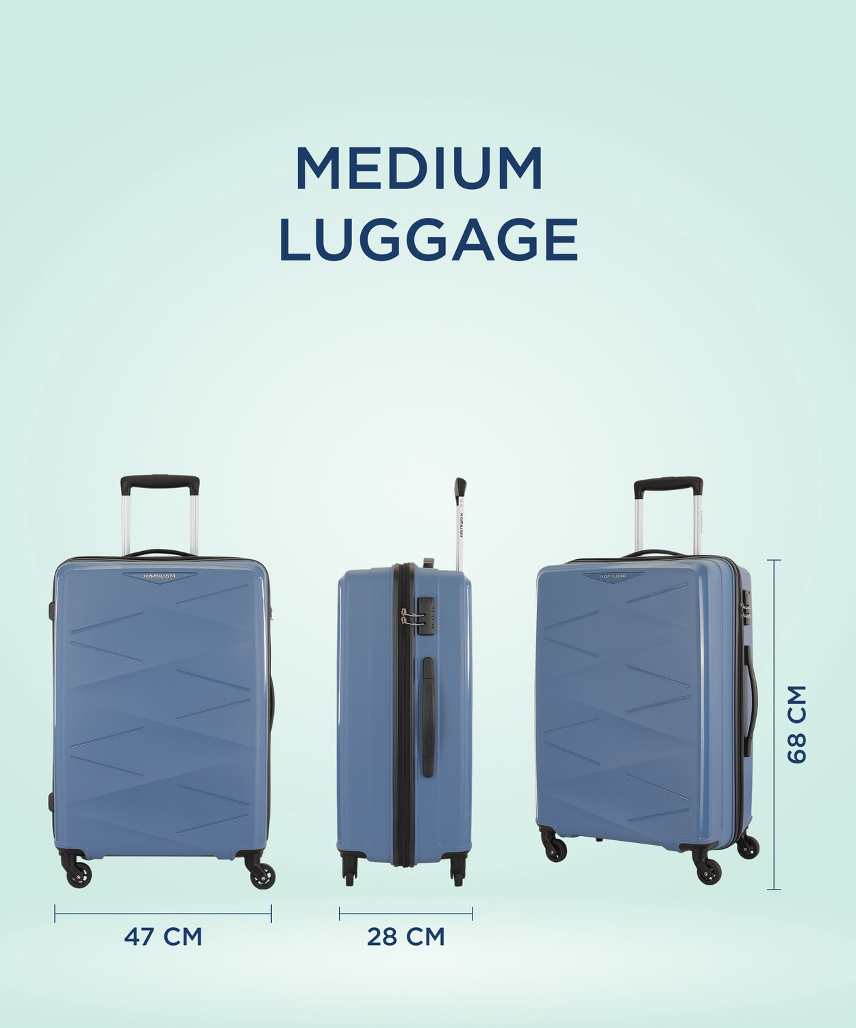 Image of Kamiliant by American Tourister Combination Lock-Triprism Check-in Suitcase 4 Wheels - 26 inches