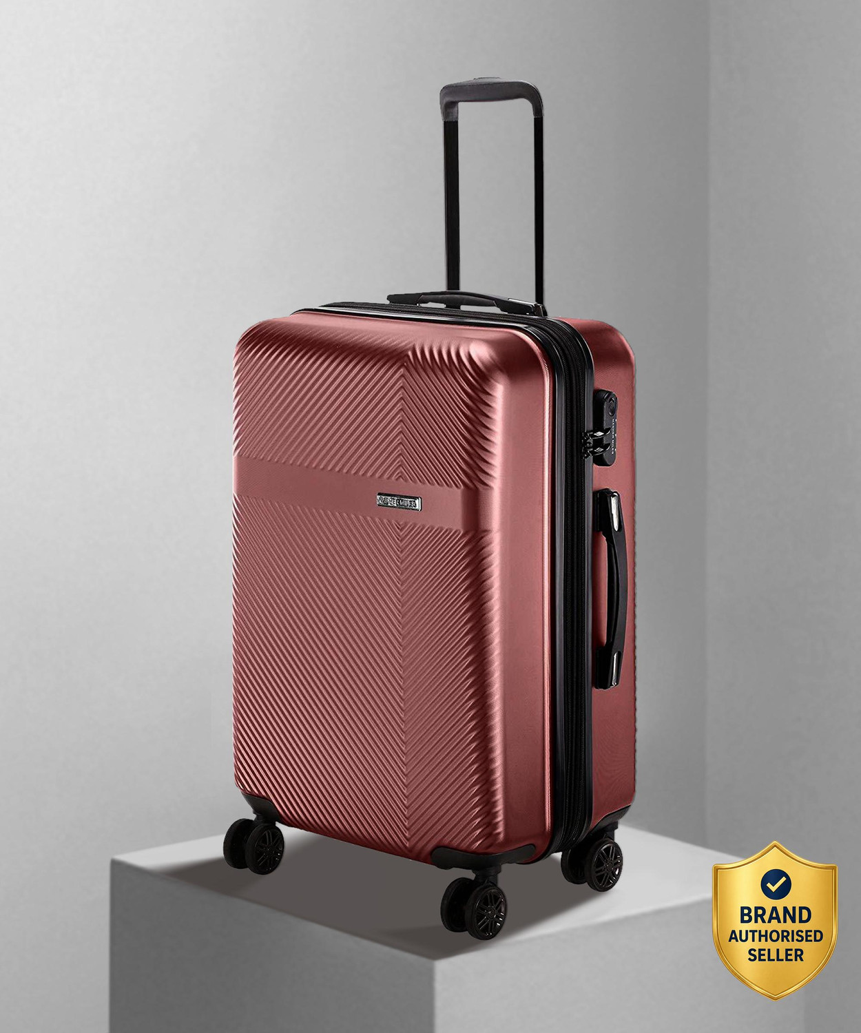 Image of NASHER MILES Fifth Avenue Expander Hard-Side Polycarbonate Check-in Luggage Bag Maroon 28 Inch | 75CM Trolley Bag Expandable Check-in Suitcase 4 Wheels - 28 inch