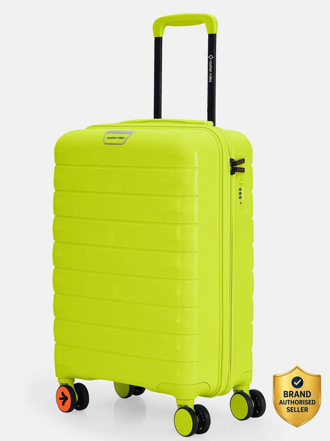 NASHER MILES Vienna Polypropylene Neon Lime 20 inch Trolley Bag Cabin Suitcase 8 Wheels - 20 inch