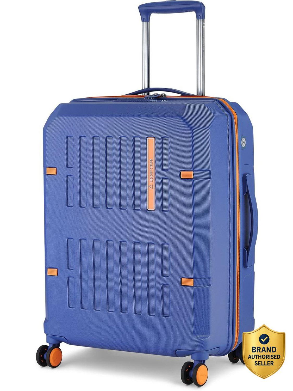 Image of Uppercase Hexa Solid Cobalt 86.91L Medium Hard Sided Trolley Bag With TSA Lock Check-in Suitcase 8 Wheels - 25 Inch