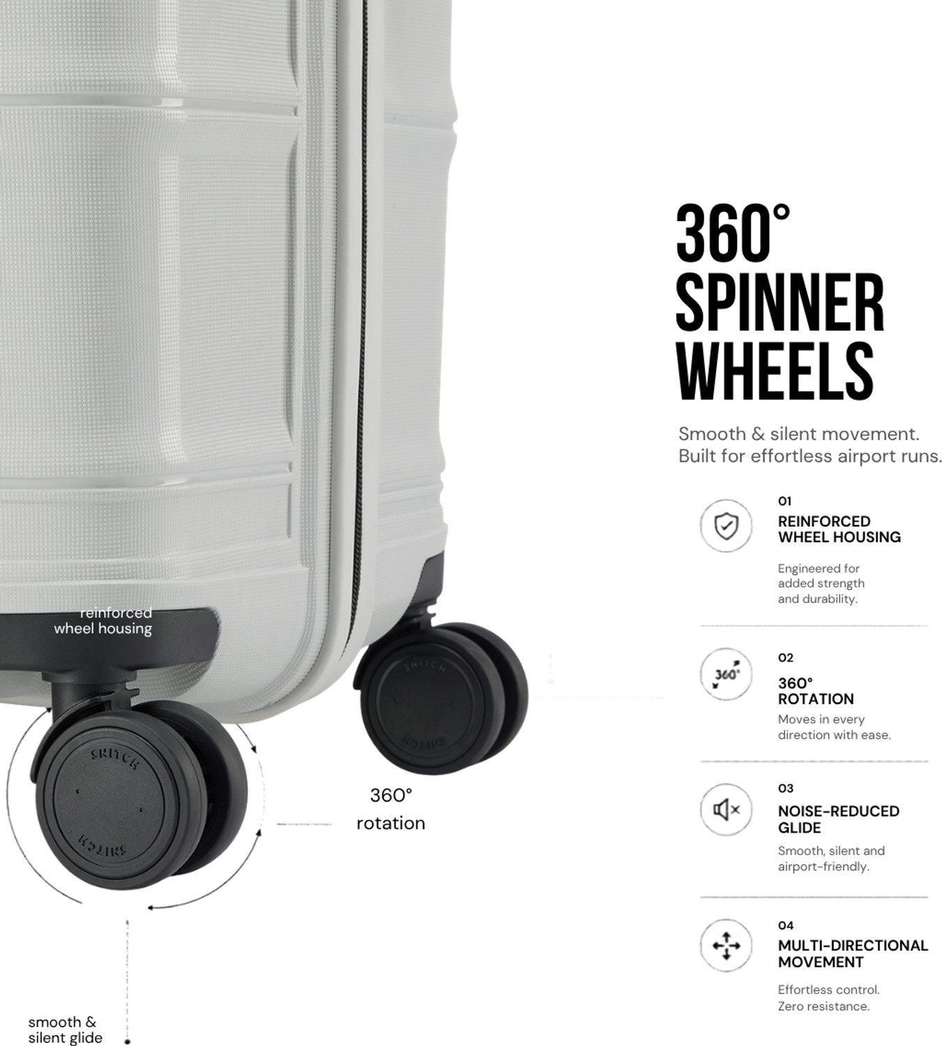 Image of Snitch Vector Check-in Suitcase 8 Wheels - 31 inch