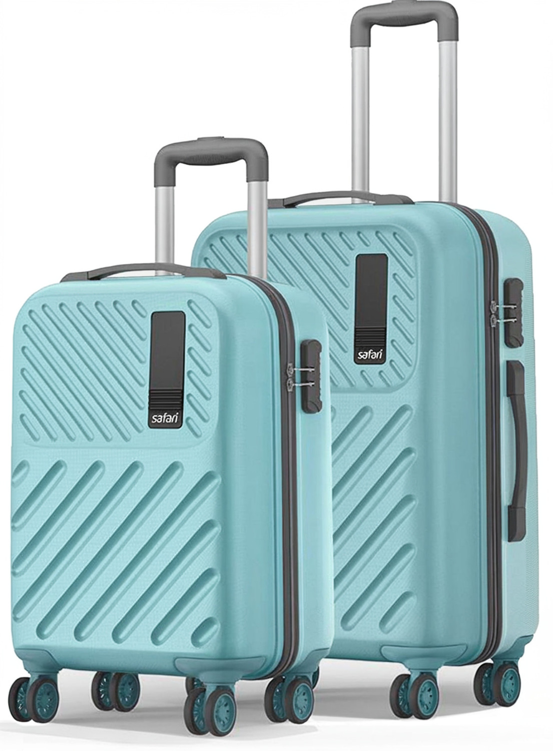 Image of SAFARI Hard Body Set of 2 Luggage 8 Wheels - ZODIAC Set of 2 (Small 56cm | Medium 66cm) 4W - Teal