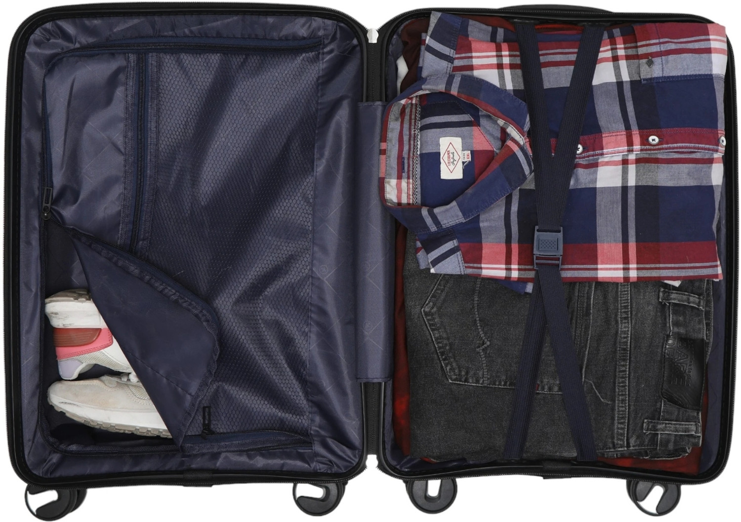 Image of KILLER Hard Sided Spinners, Expandable Travel & Luggage Bags Trolley Bag Expandable Check-in Suitcase 4 Wheels - 24 inch