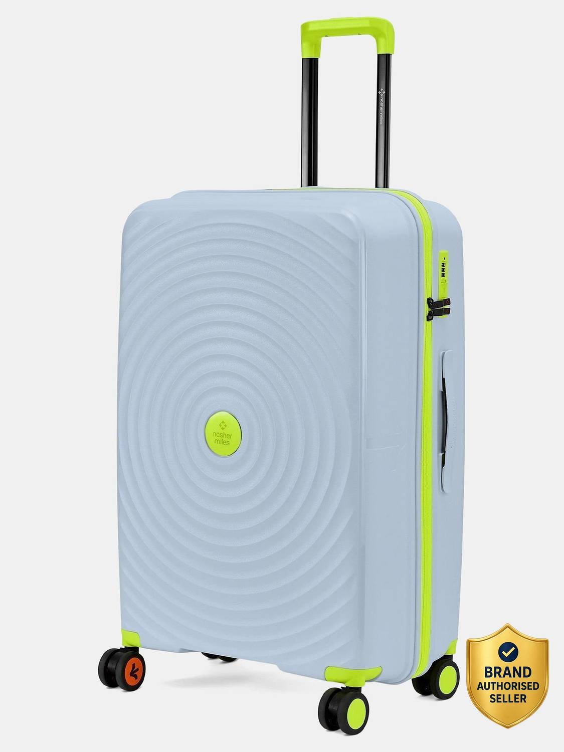 NASHER MILES Goa Polypropylene Hard-Sided 28 inch Spinner Trolley Bag for Travel &amp; Business Check-in Suitcase 8 Wheels - 28 inch Lavender Fluorescent Green - Price in India | Flipkart.com