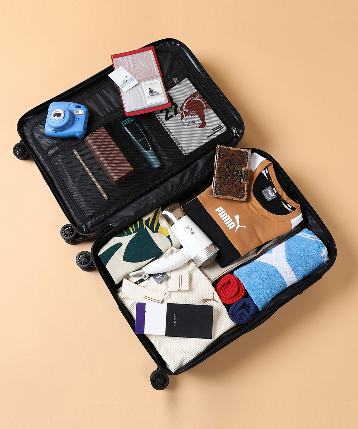 Image of PUMA Stylised Trolley Bag -Medium Check-in Suitcase 8 Wheels - 26 inch