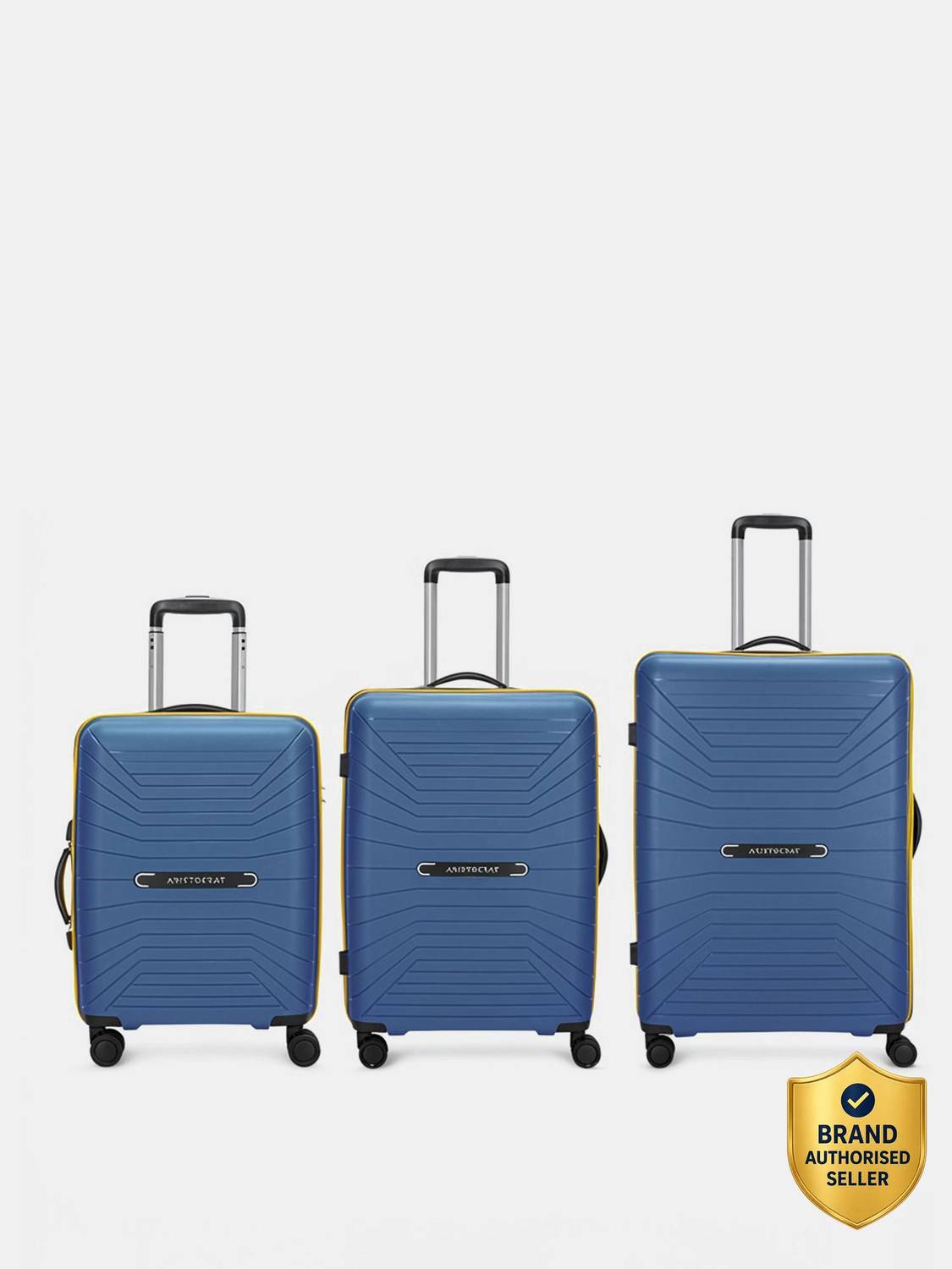 ARISTOCRAT Carnival Pro Set of 3 (Small 55cm Medium 65cm Large 75cm) Suitcase Cabin & Check-in Set 8 Wheels - 30 Inch