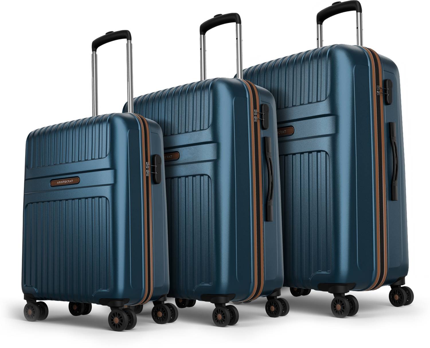 ARISTOCRAT Hard Body Set of 3 Luggage 8 Wheels - Atlas Set of 3 T