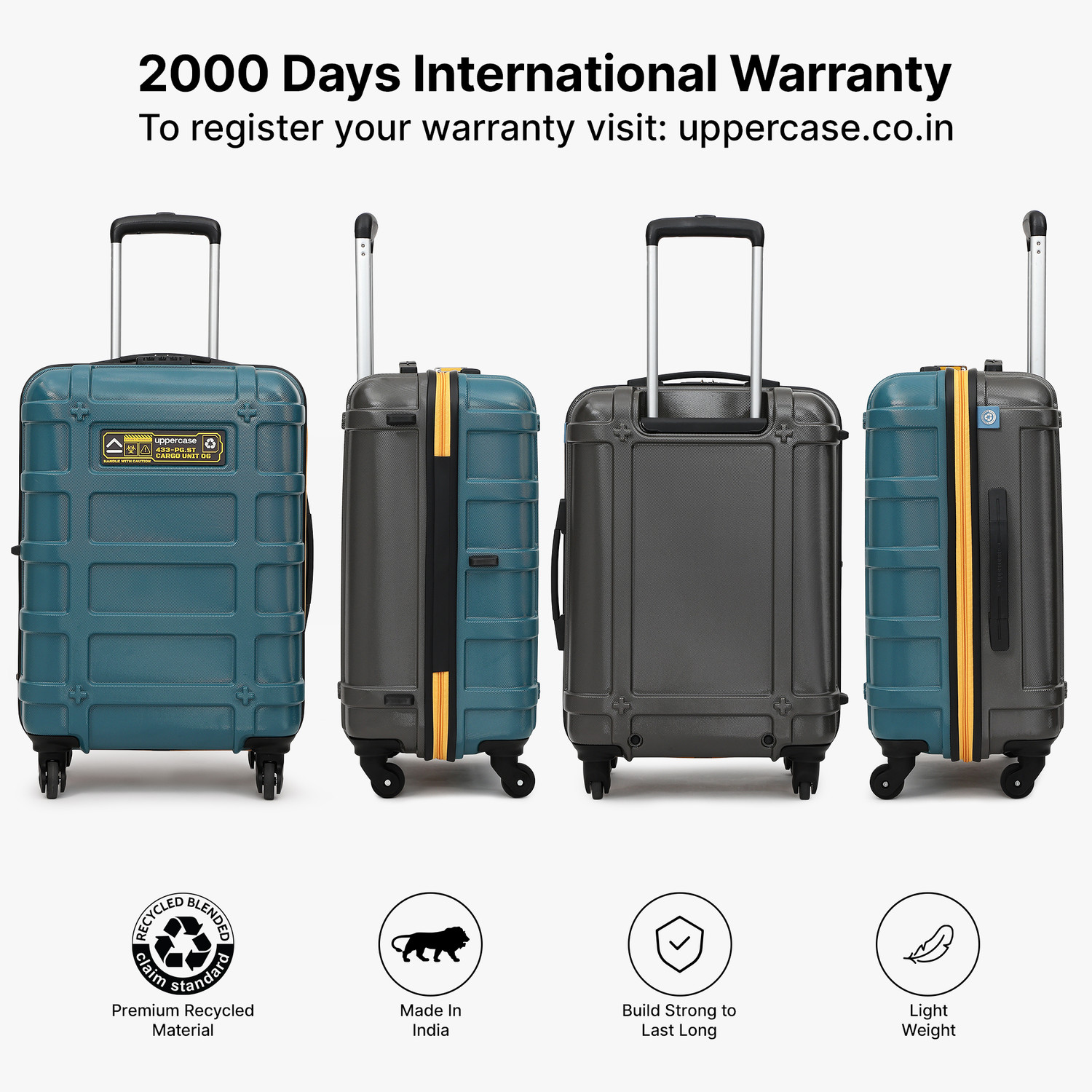 Image of Uppercase Combination Lock & Mesh Convi Cabin & Check-in Set 4 Wheels - 32 inch