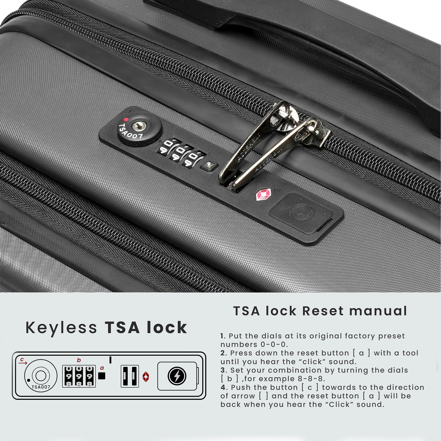 Image of Assembly Hardsided Trolley Bag Combo 2 Set - Cabin Suitcase & Large Check-in Trolley Cabin & Check-in Set 8 Wheels - 28 inch