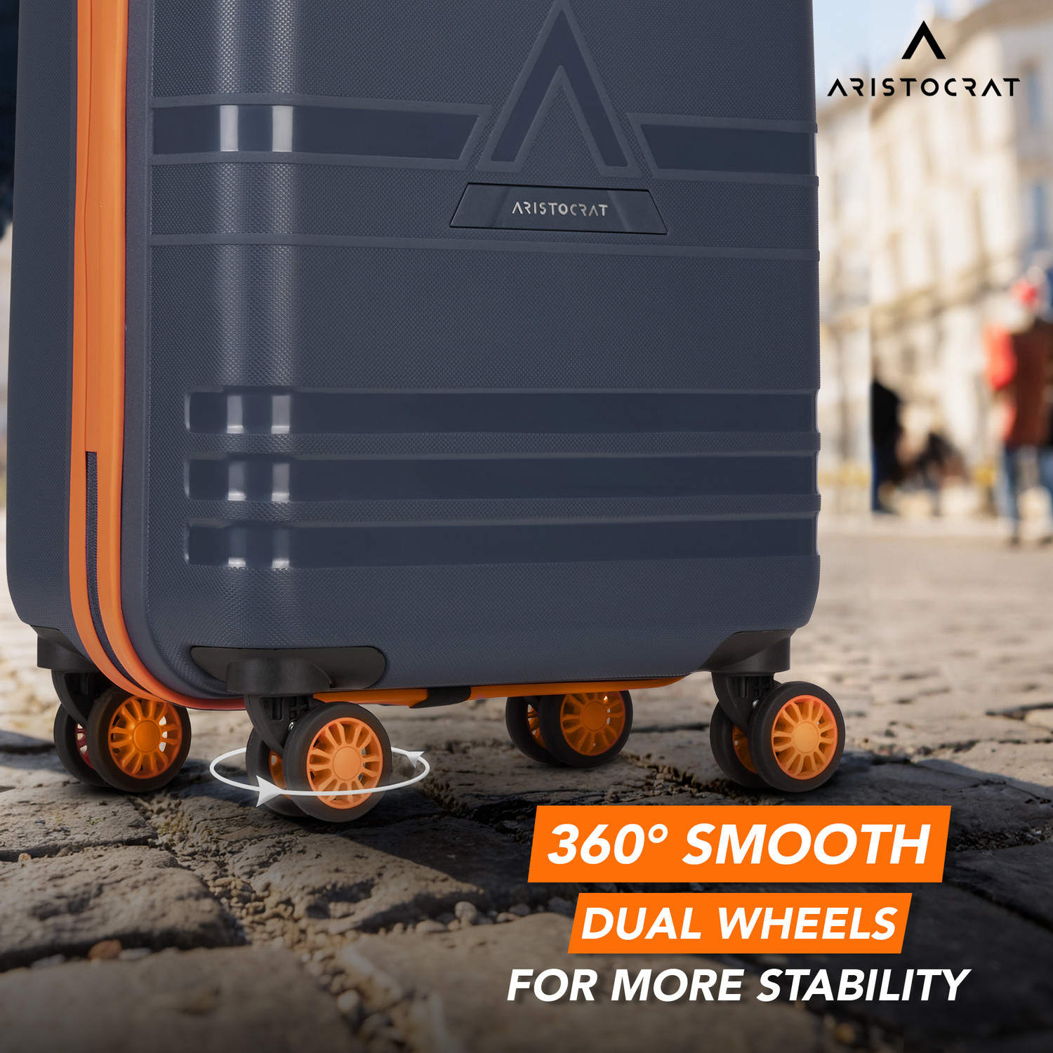 Image of ARISTOCRAT Airstop Max Hard Side Luggage | Trolley Bag With Flushed Combination Lock Check-in Suitcase 4 Wheels - 29 Inch