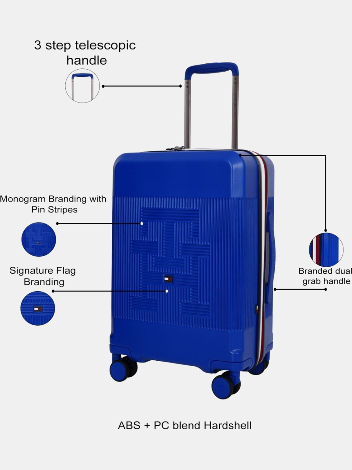 Image of TOMMY HILFIGER Patrick Expandable Check-in Suitcase 8 Wheels - 26 Inch