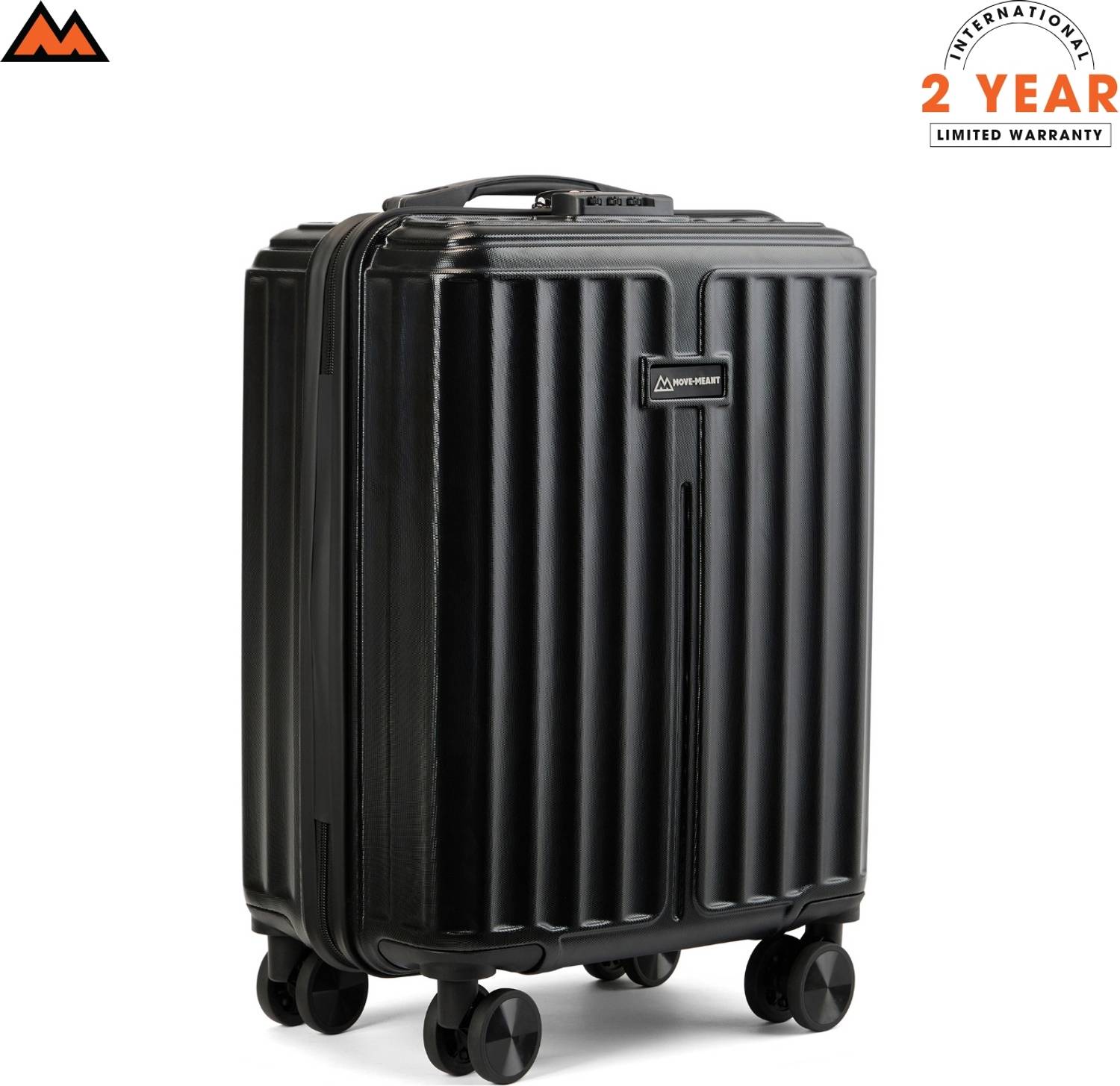 MOVE-MEANT Number Lock Polycarbonate 360 Degree Wheels Trolly Bag For Men and Women Cabin Suitcase 8 Wheels - 20 inch