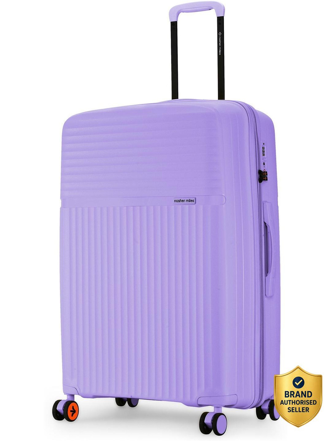 Image of NASHER MILES Krabi Expander Hardside Polypropylene Check-in Pastel Purple 75cm Trolley Bag Expandable Check-in Suitcase 8 Wheels - 28 inch