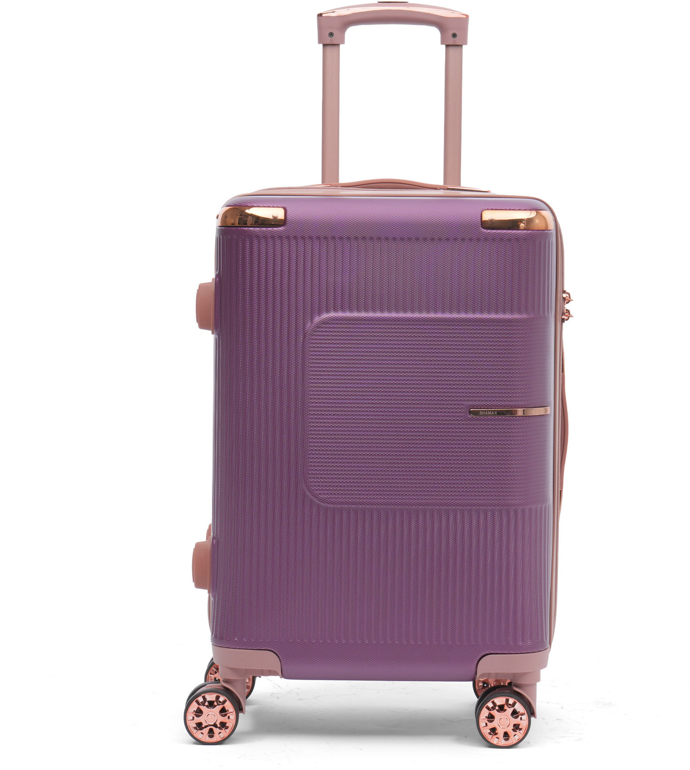 Image of Shamax Hard Shell Trolley Bag TSA Lock 360 Wheels Travel Suitcase for Men & Women Expandable Cabin Suitcase 8 Wheels - 24 inch