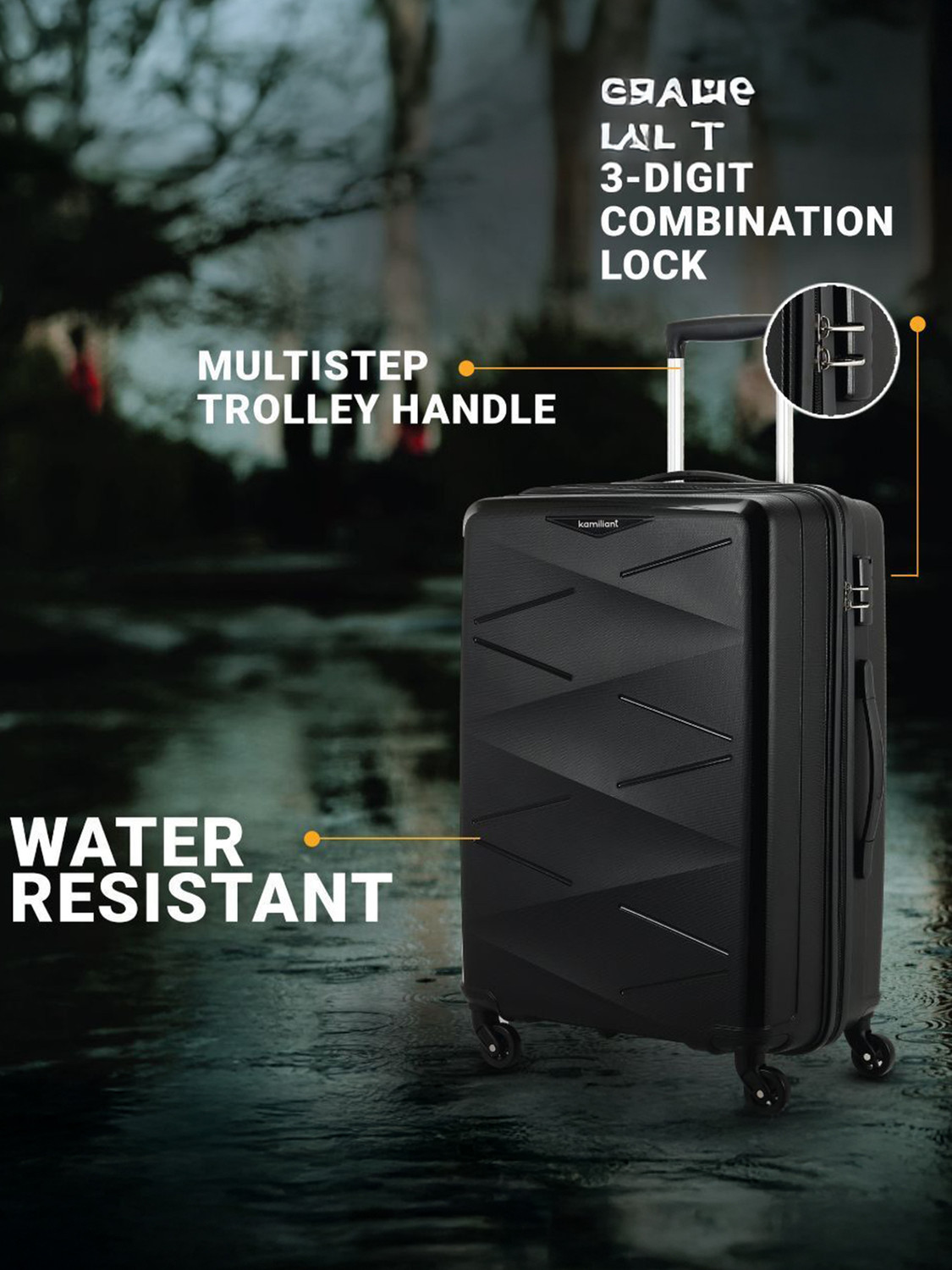 Image of Kamiliant by American Tourister (Small 55Cm |Medium 68Cm| Large 79Cm)Combination Lock-Triprism Cabin & Check-in Set 4 Wheels - 30 inch