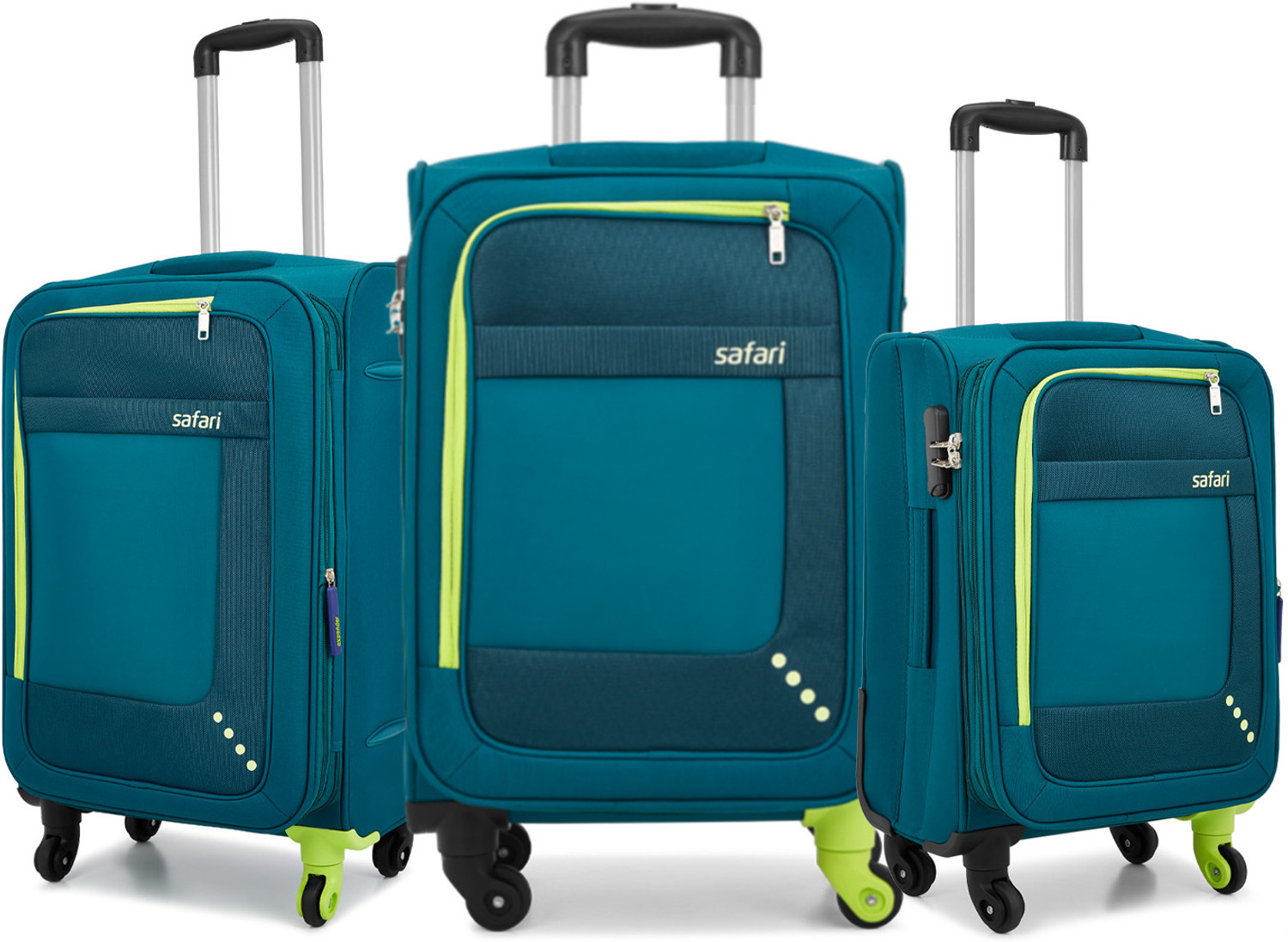 Image of SAFARI STAR 55 /65 /75 4W TEAL Expandable Cabin & Check-in Set 4 Wheels - 26 Inches