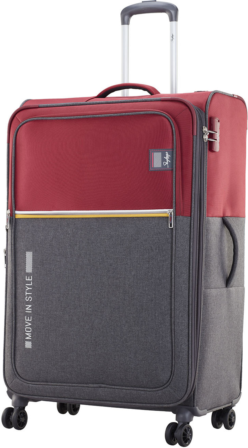 Image of SKYBAGS SNATCH 8W STR (H) 81 RED-GREY Check-in Suitcase 8 Wheels - 31 inch
