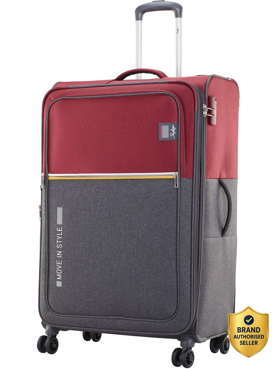Image of SKYBAGS SNATCH 8W STR (H) 81 RED-GREY Check-in Suitcase 8 Wheels - 31 inch