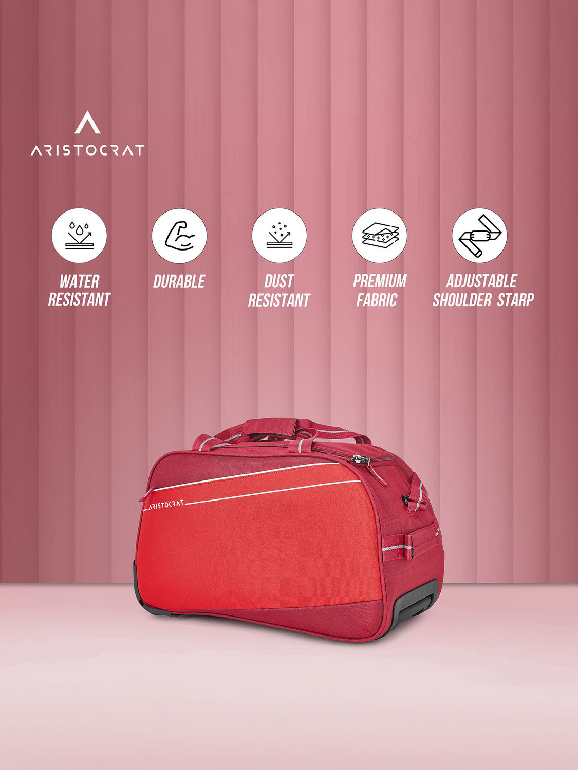 Image of ARISTOCRAT Evolve Large Trolley Bag 79cm & Delta Duffle Trolley 52cm For Travel Expandable Check-in Suitcase 4 Wheels - 34 inch