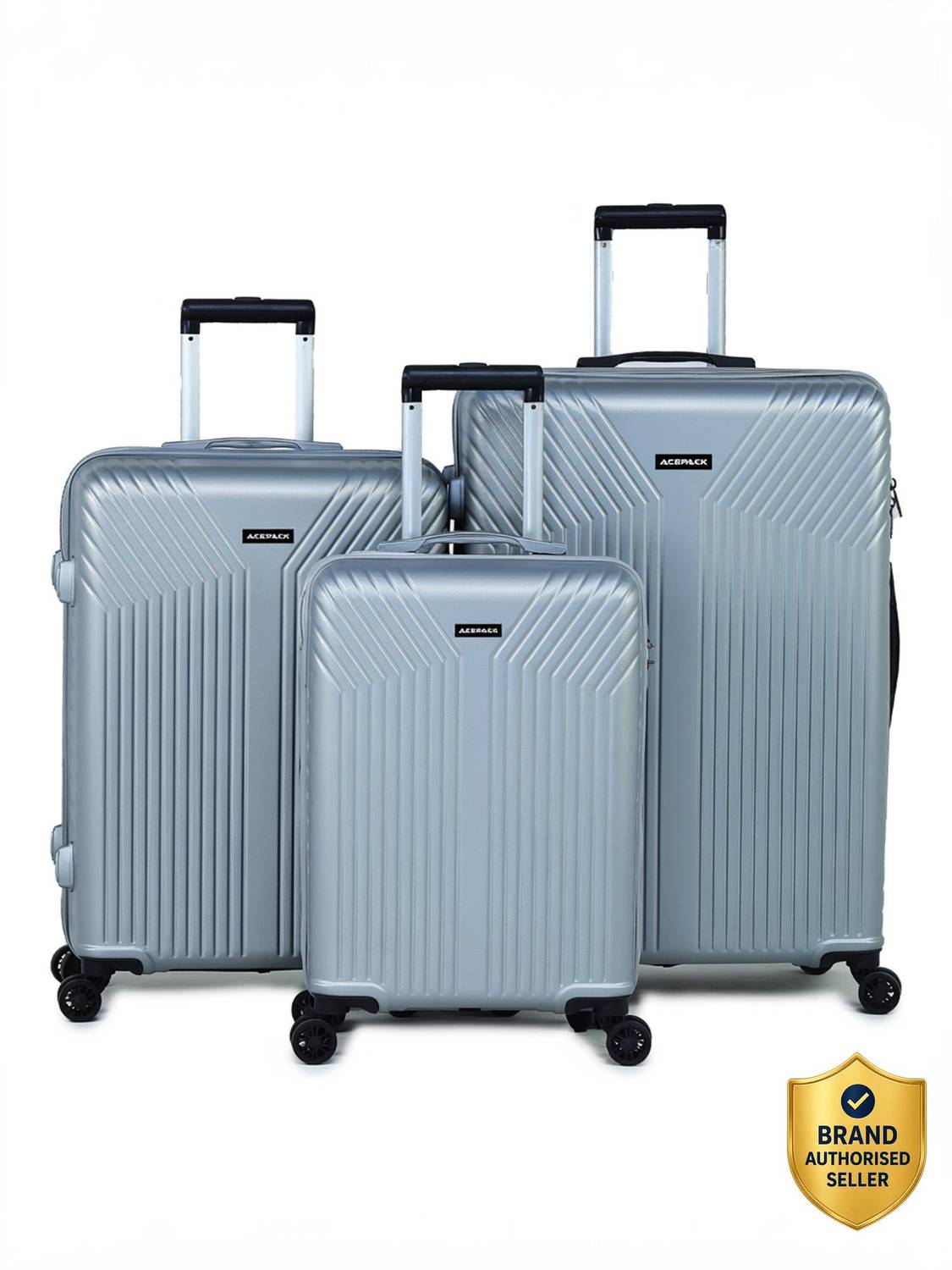 ACEPACK by VERAGE GLX Set of 3 (Small 55cm| Medium 65cm| Large 75cm) Cabin & Check-in Set 8 Wheels - 28 inch
