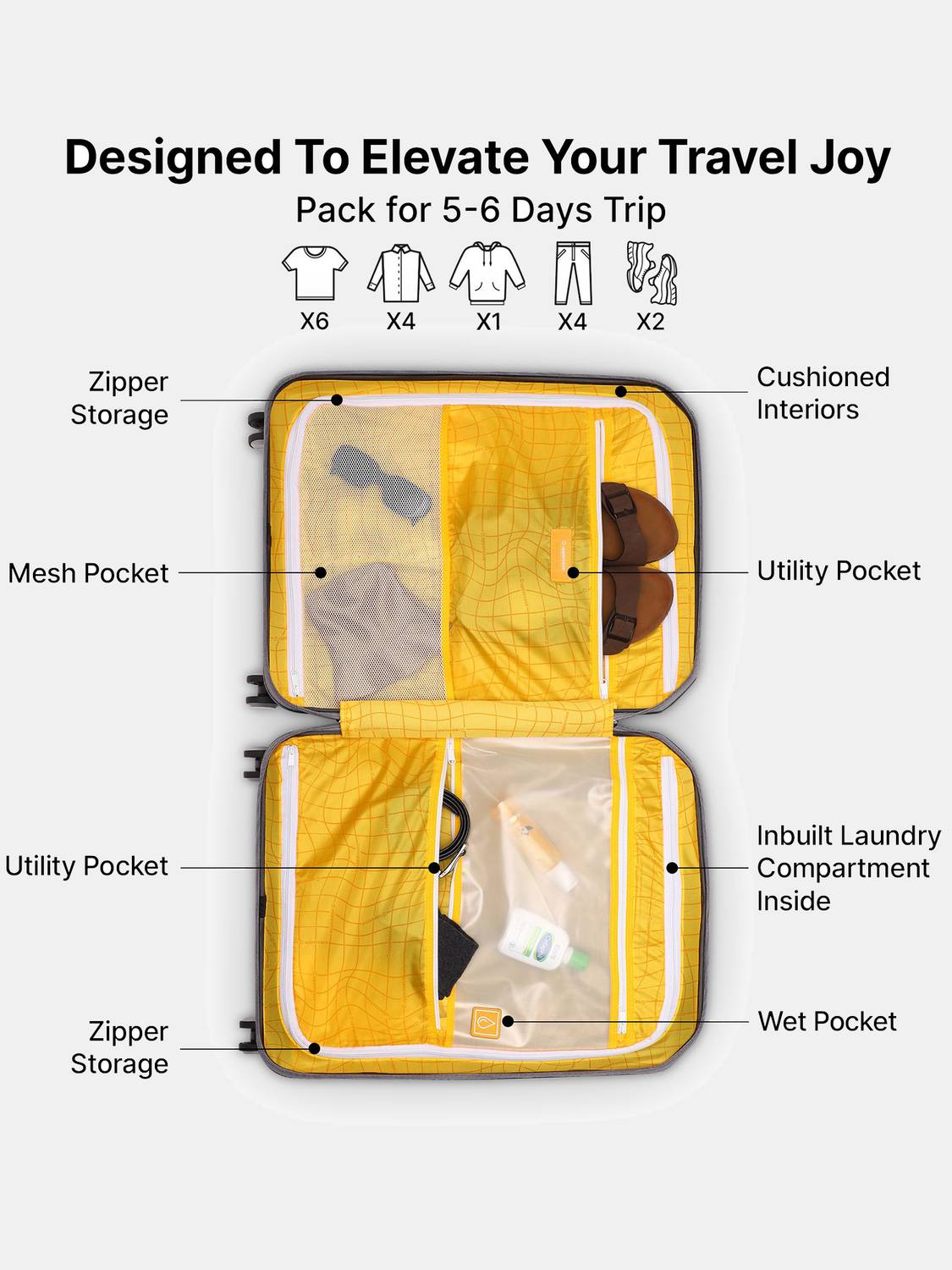 Uppercase Bullet 66cm 8-Wheel Hardsided Suitcase - Image 4
