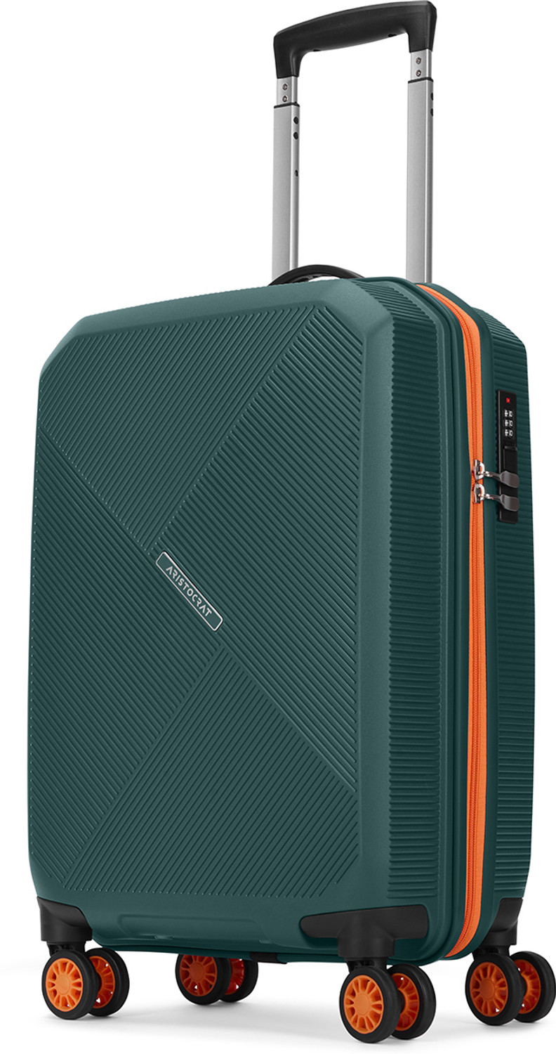 Image of ARISTOCRAT Apex Hard Side Polypropylene Luggage | Trolley Bag with Combination Lock Cabin Suitcase 8 Wheels - 22 Inch