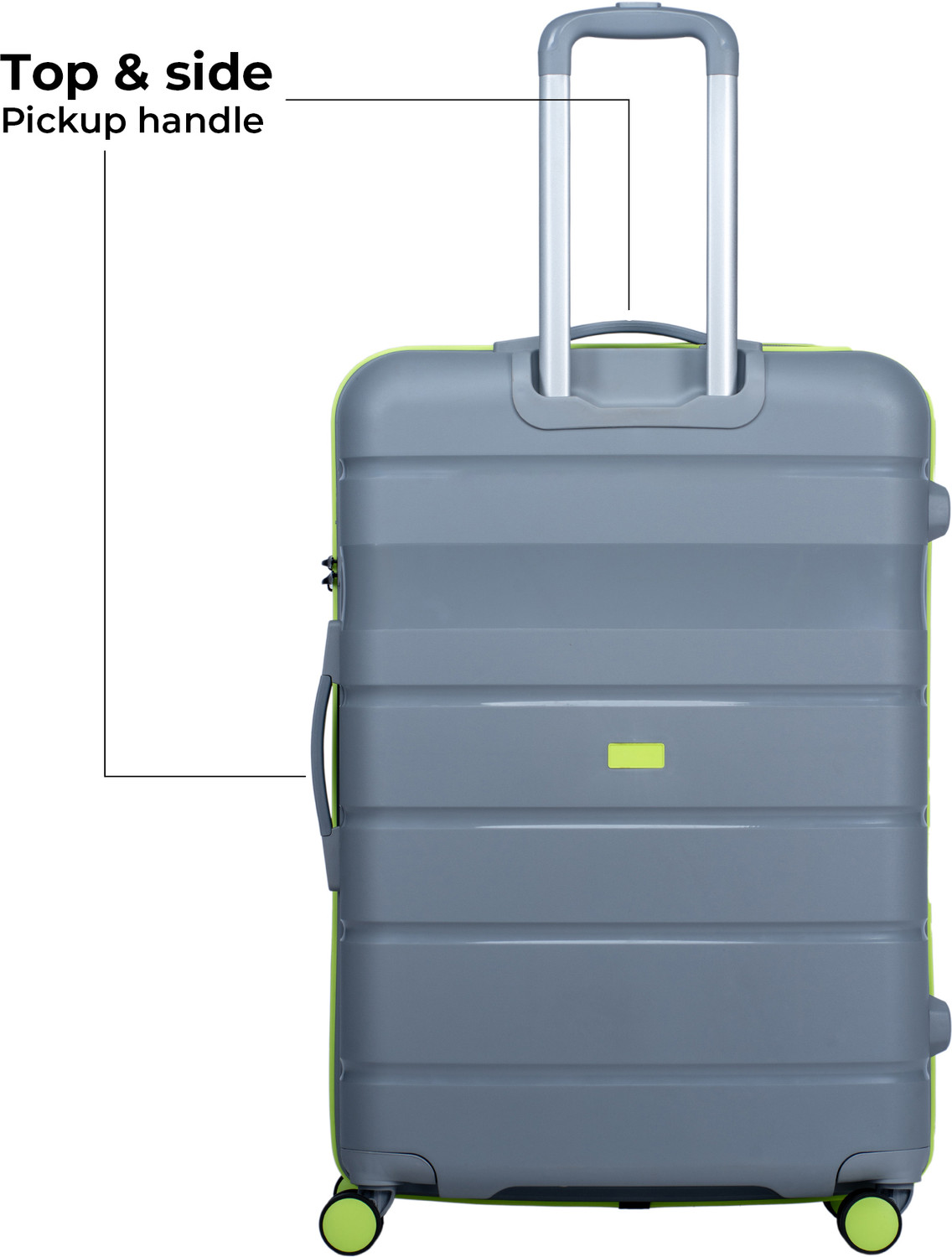 Image of Stony Brook by Nasher Miles Saturn HardSided Polypropylene Luggage Set of 2 Grey Trolley Bags (55 & 65 cm) Cabin & Check-in Set 8 Wheels - 24 inch