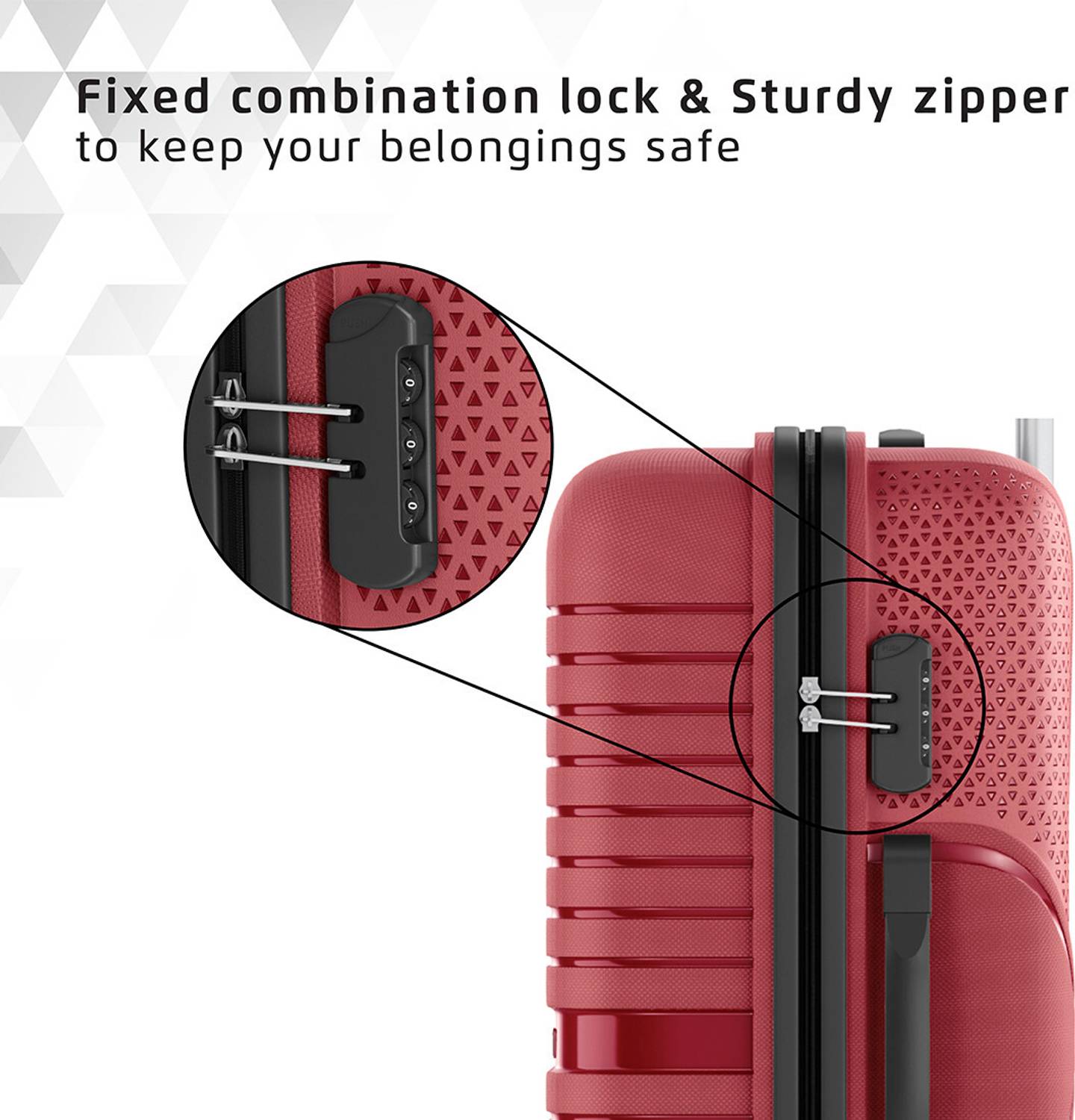 SAFARI ZENO 66 Check-in Suitcase 4 Wheels - 26 inch MAROON - Price