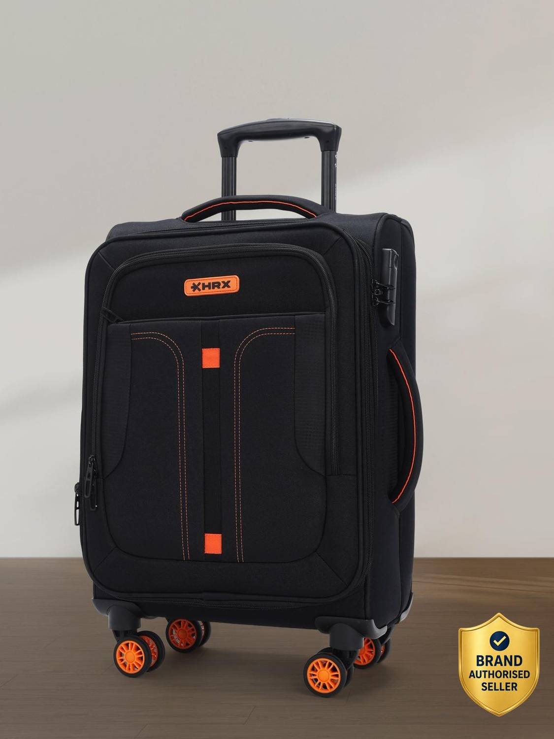HRX Overdrive Spinner Expandable Cabin Suitcase 4 Wheels - 22 inch