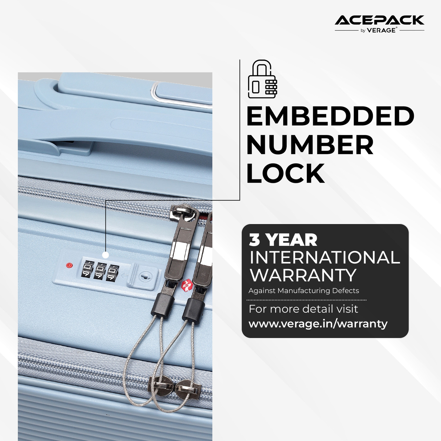 Image of ACEPACK Columbia LTC Cabin Suitcase 8 Wheels - 20 Inch