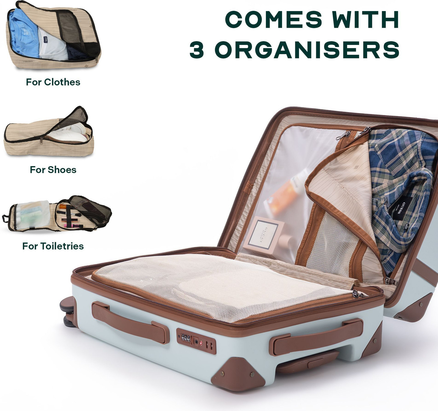 Image of Assembly Vintage Hard Luggage Premium Polycarbonate Check-In Trolley - 360 Spinner Wheels Check-in Suitcase 8 Wheels - 28 inch