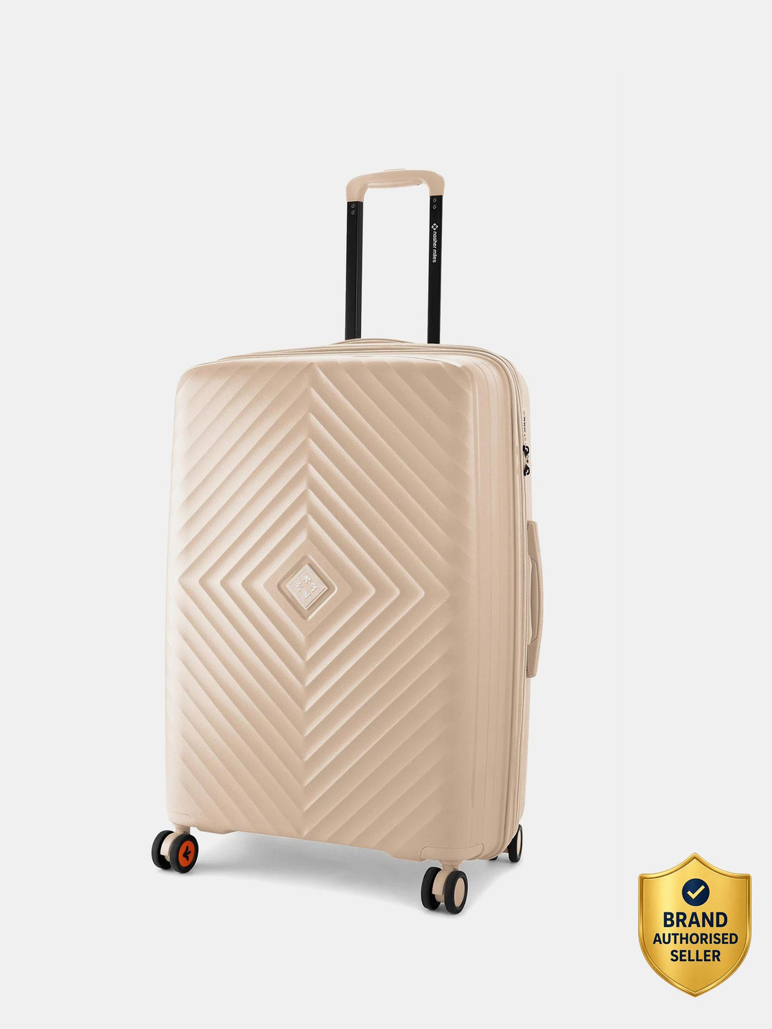 Image of NASHER MILES Antwerp Expander Hardside Polypropylene Check-in Champagne 75CM Trolley Bag Expandable Check-in Suitcase 8 Wheels - 28 inch