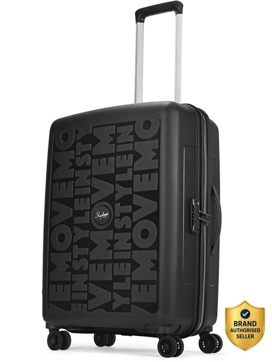 SKYBAGS Play Hard Side Stylish Trolley Bag, Polypropylene Travel Luggage with TSA Lock Check-in Suitcase 8 Wheels - 26 Inch